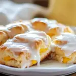 Peach Butter Swim Biscuits with Vanilla Glaze: A Sweet Surprise 2 Peach Butter Swim Biscuits with Vanilla Glaze