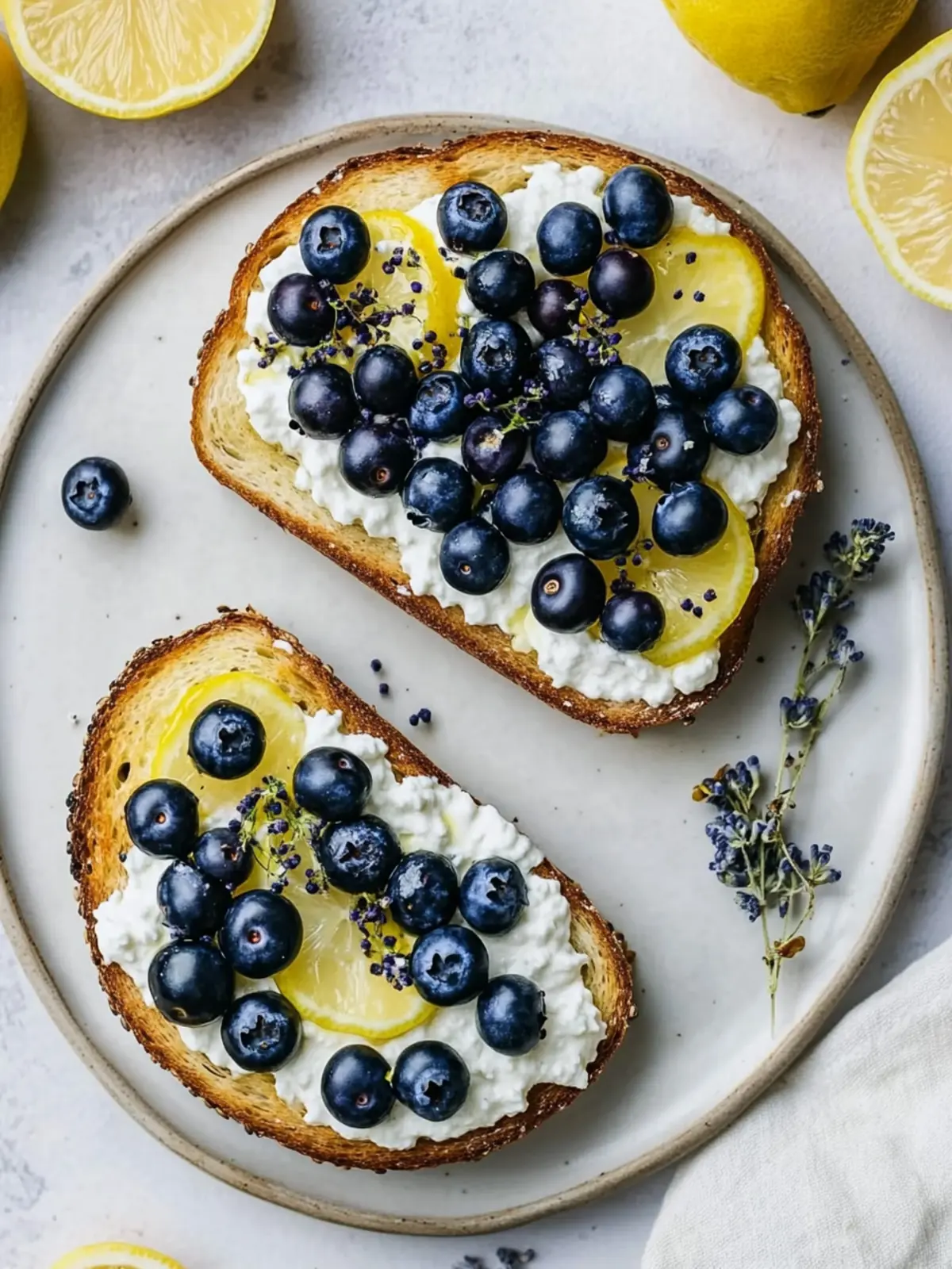 Delicious Lemon Blueberry Ricotta Toast in Just 5 Minutes 3 Lemon Blueberry Ricotta Toast
