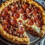 Mouthwatering Hamburger Sausage & Pepperoni Pie for Families 8 Hamburger Sausage & Pepperoni Pie