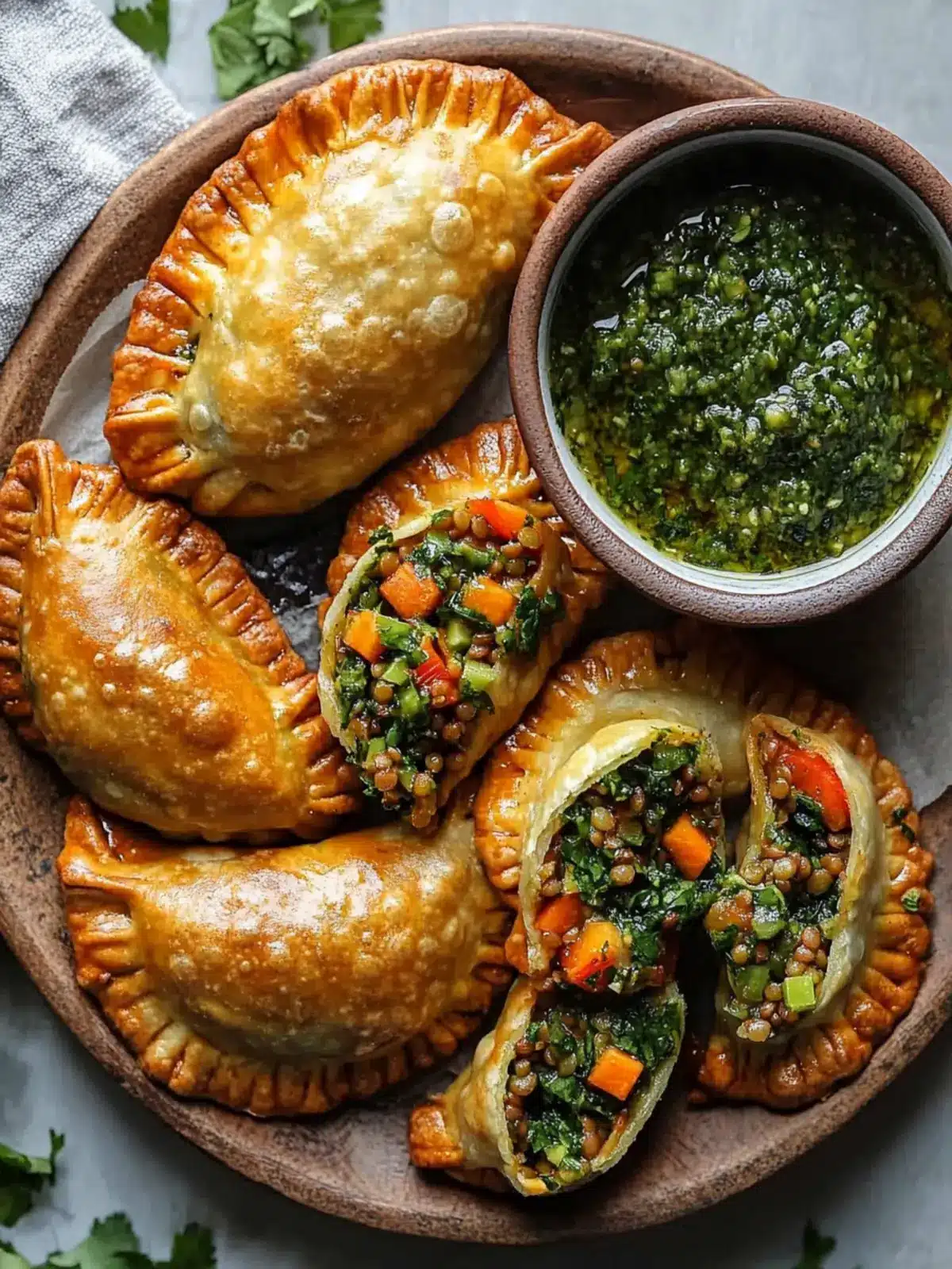 Vegan Lentil Empanadas Recipe: Veggie Filling & Chimichurri Bliss 3 Vegan Lentil Empanadas Recipe with Veggie Filling & Chimichurri