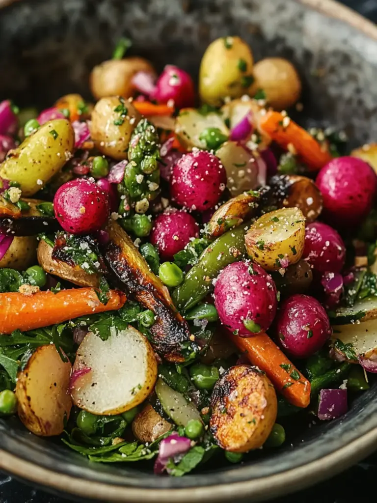 Spring Salad with Roasted Veggies