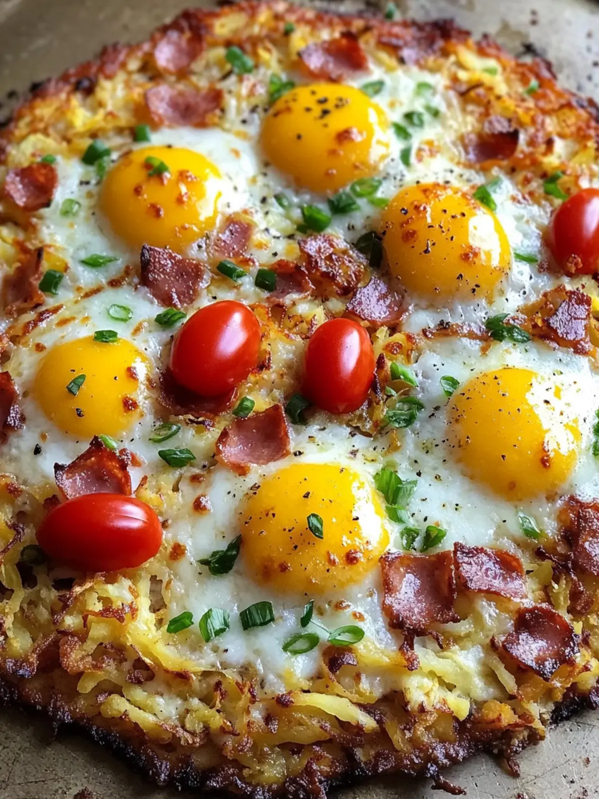 Delicious Breakfast Pizza on a Crispy Hash Brown Crust 3 Breakfast Pizza Hash Brown Crust
