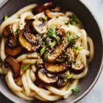 Honey-Glazed Mushrooms With Udon