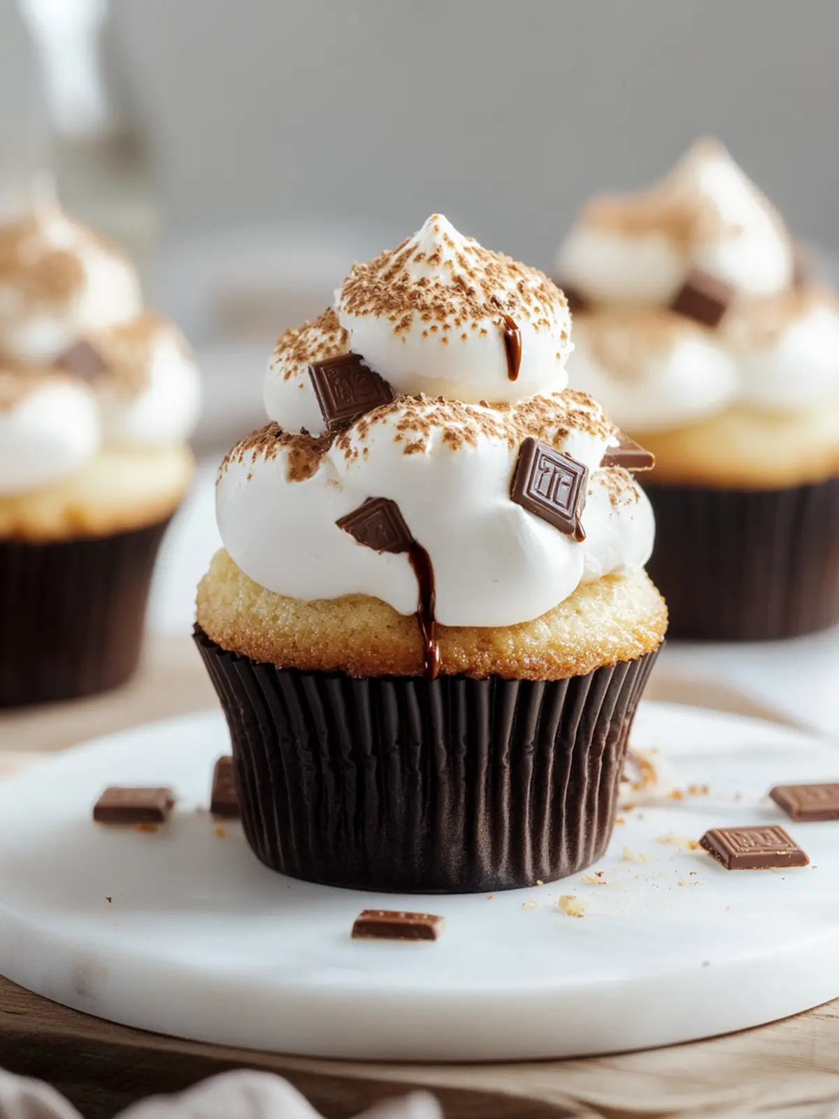 S’mores Cupcakes | Gooey Chocolate Dessert