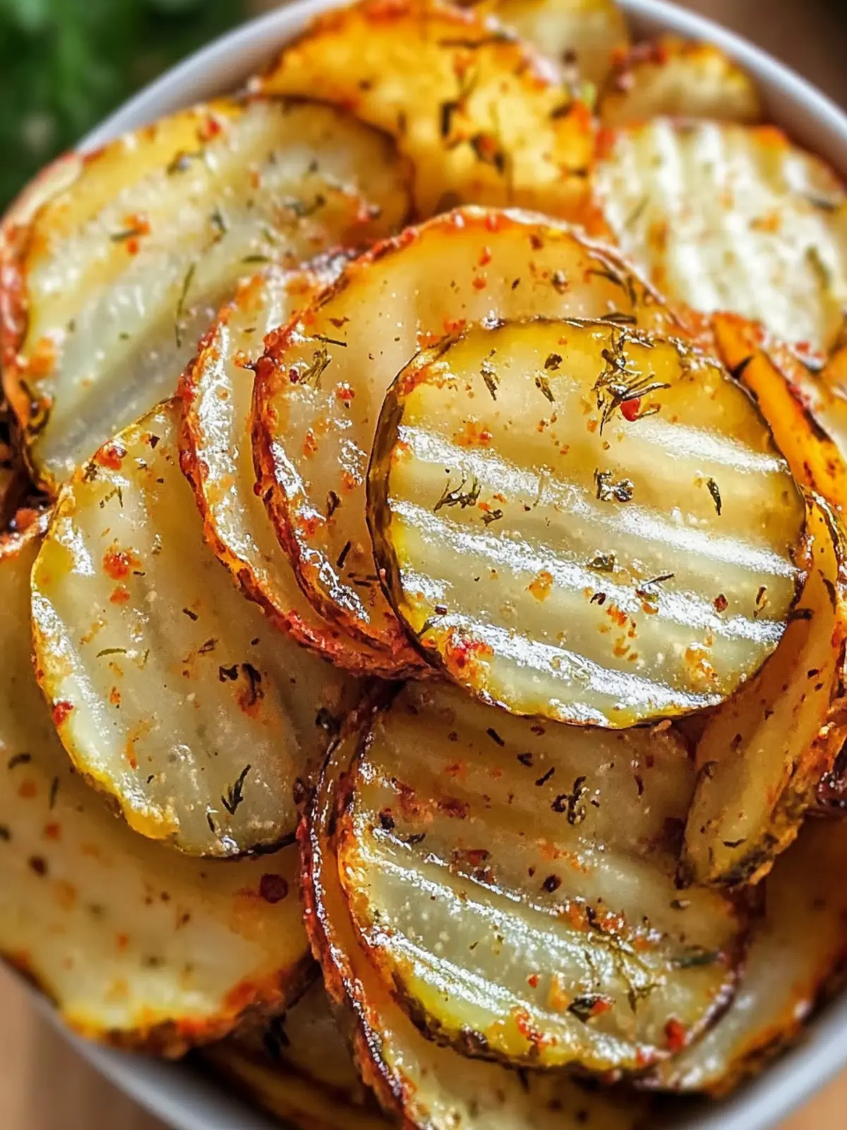 Air Fryer Spicy Dill Pickle Chips Recipe