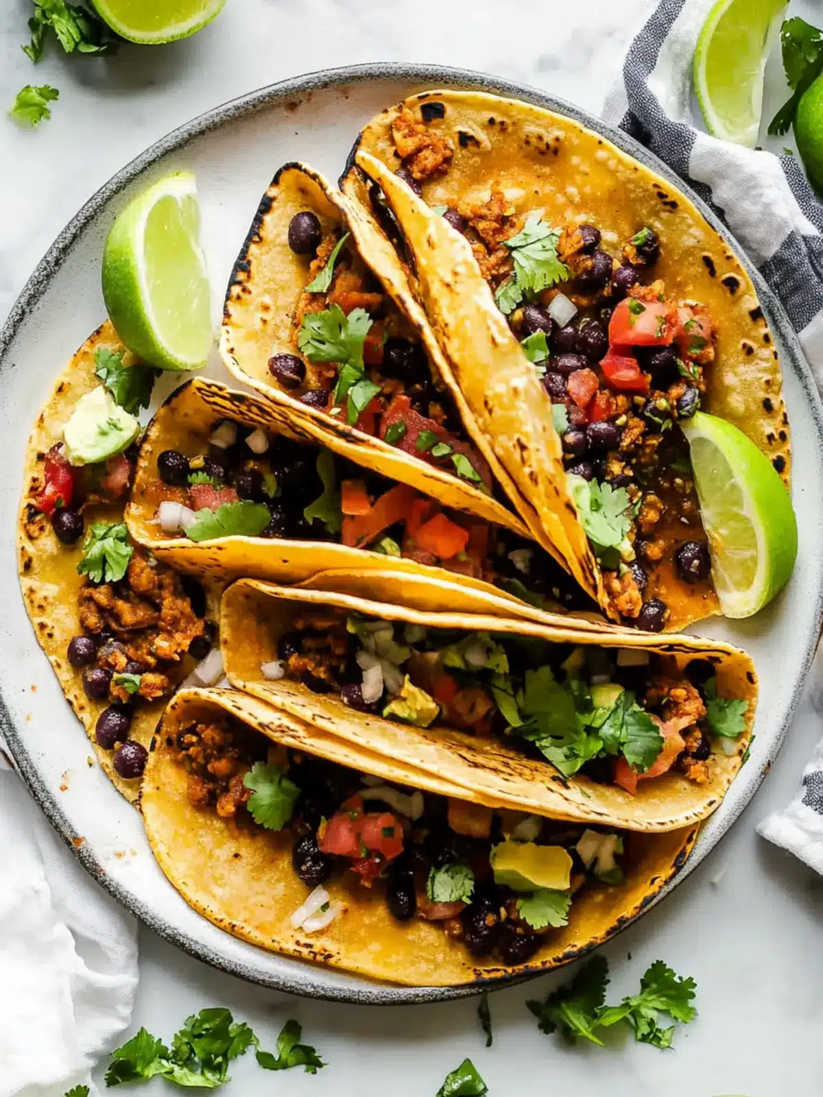 Crispy Sheet Pan Black Bean Tacos (Vegetarian)