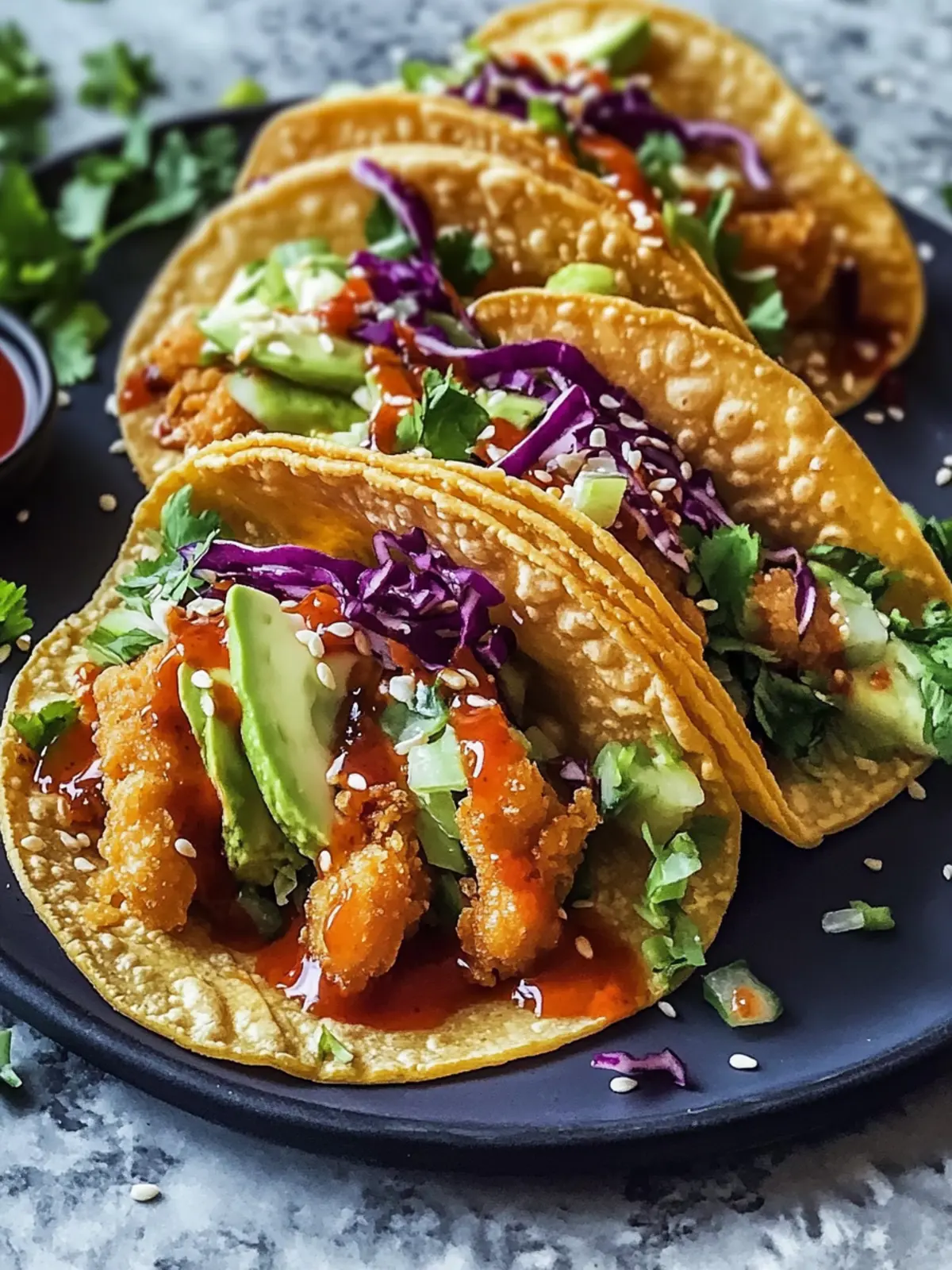 Amazing Crispy Chicken Wonton Tacos