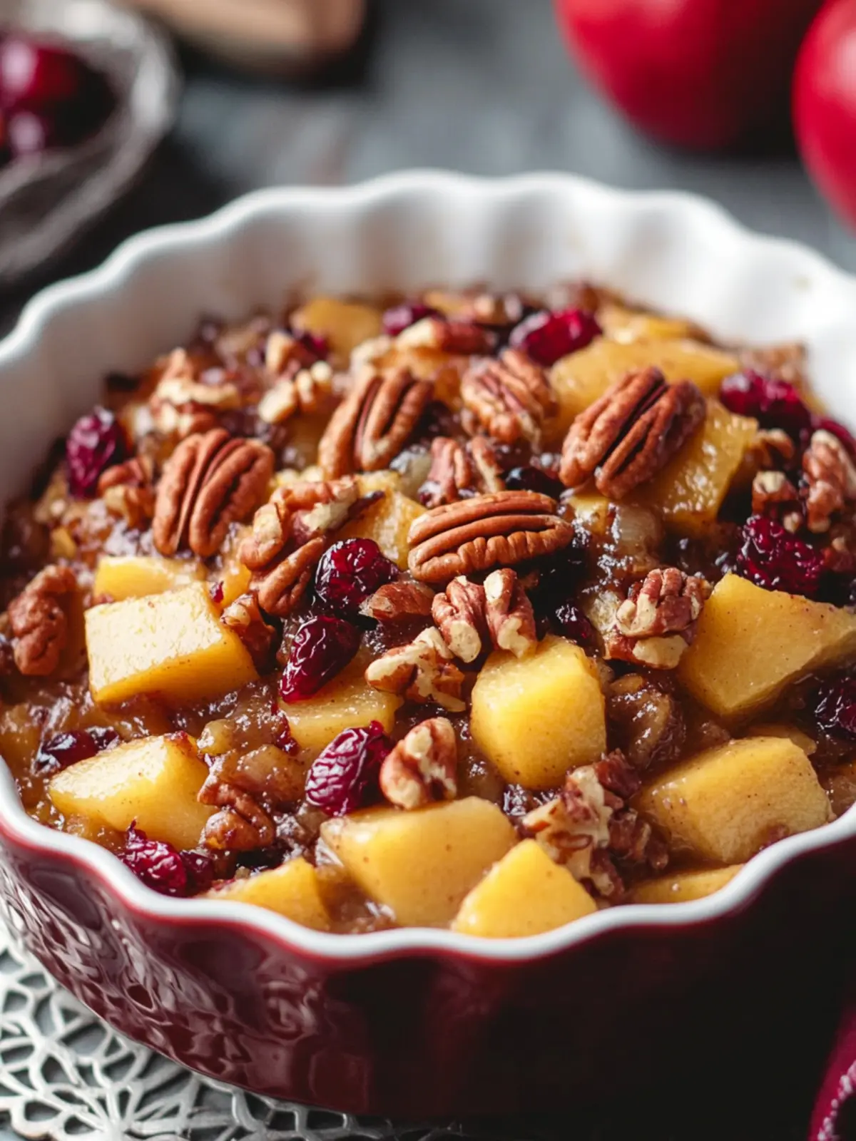 Butternut Squash Apple Bake with Pecans & Cranberries