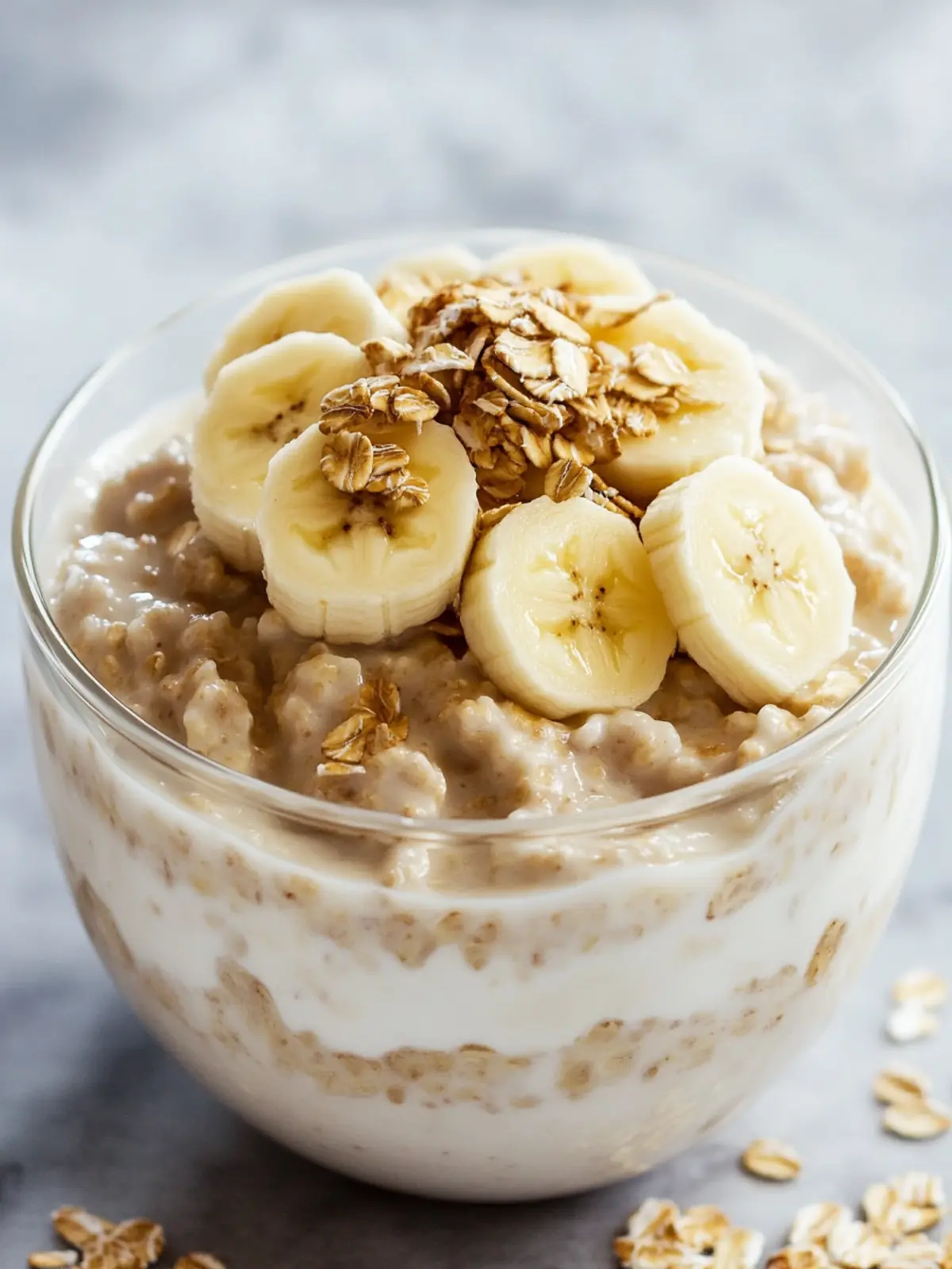Overnight Oats with Banana & Yogurt