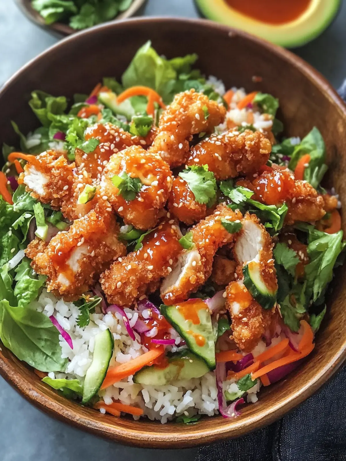 Bang Bang Chicken Crispy Rice Salad That’s Irresistibly Crunchy
