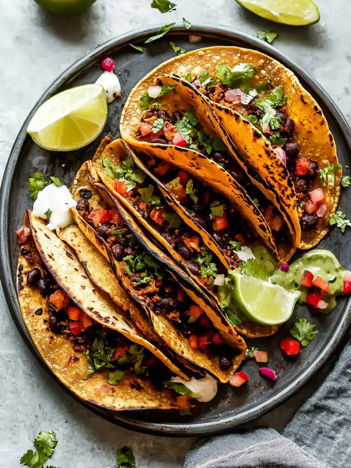 Crispy Sheet Pan Black Bean Tacos (Vegetarian)