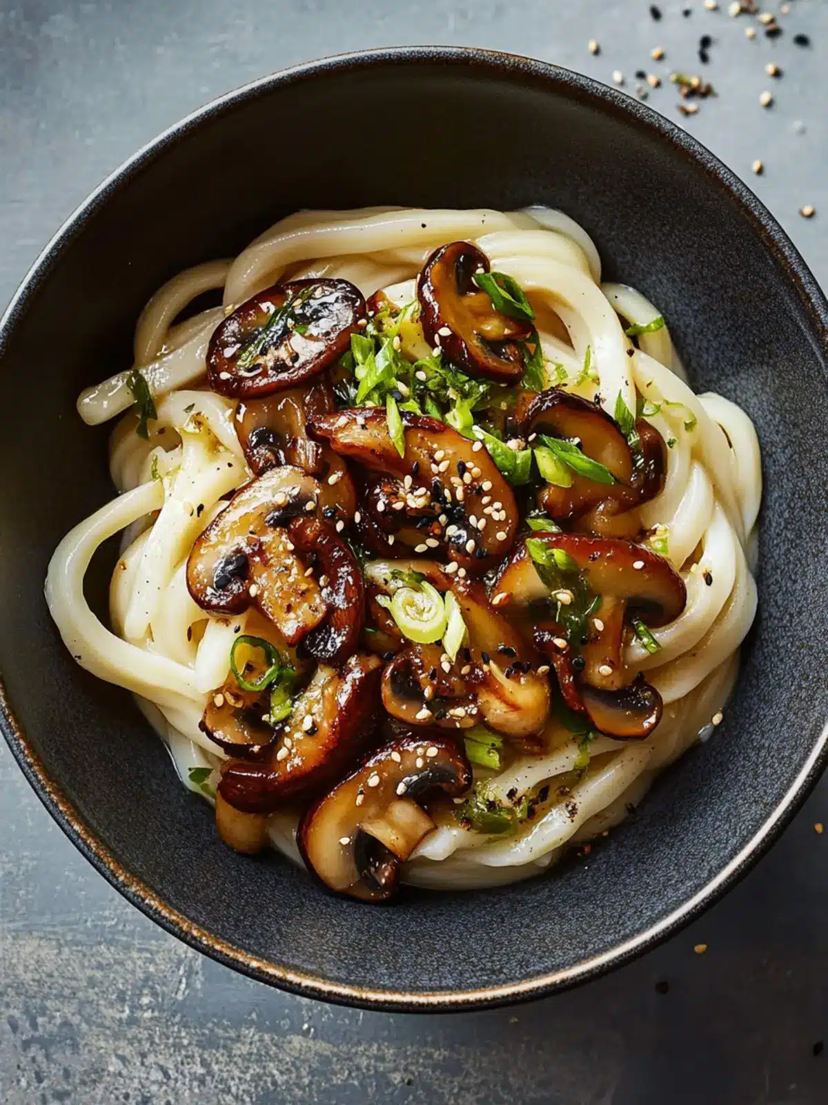 Honey-Glazed Mushrooms With Udon