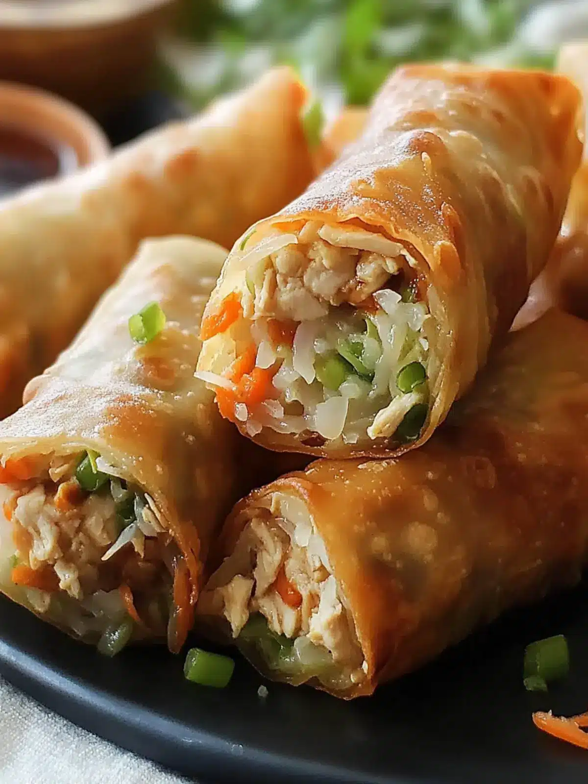 Chicken Coleslaw Egg Rolls