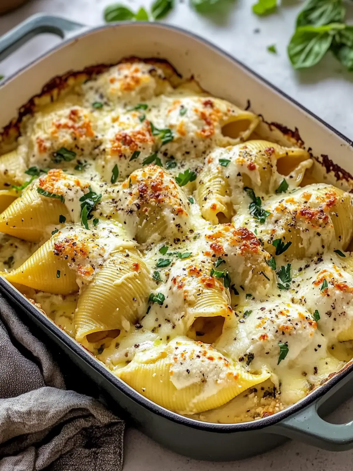 Decadent Million Dollar Chicken Alfredo Stuffed Shells