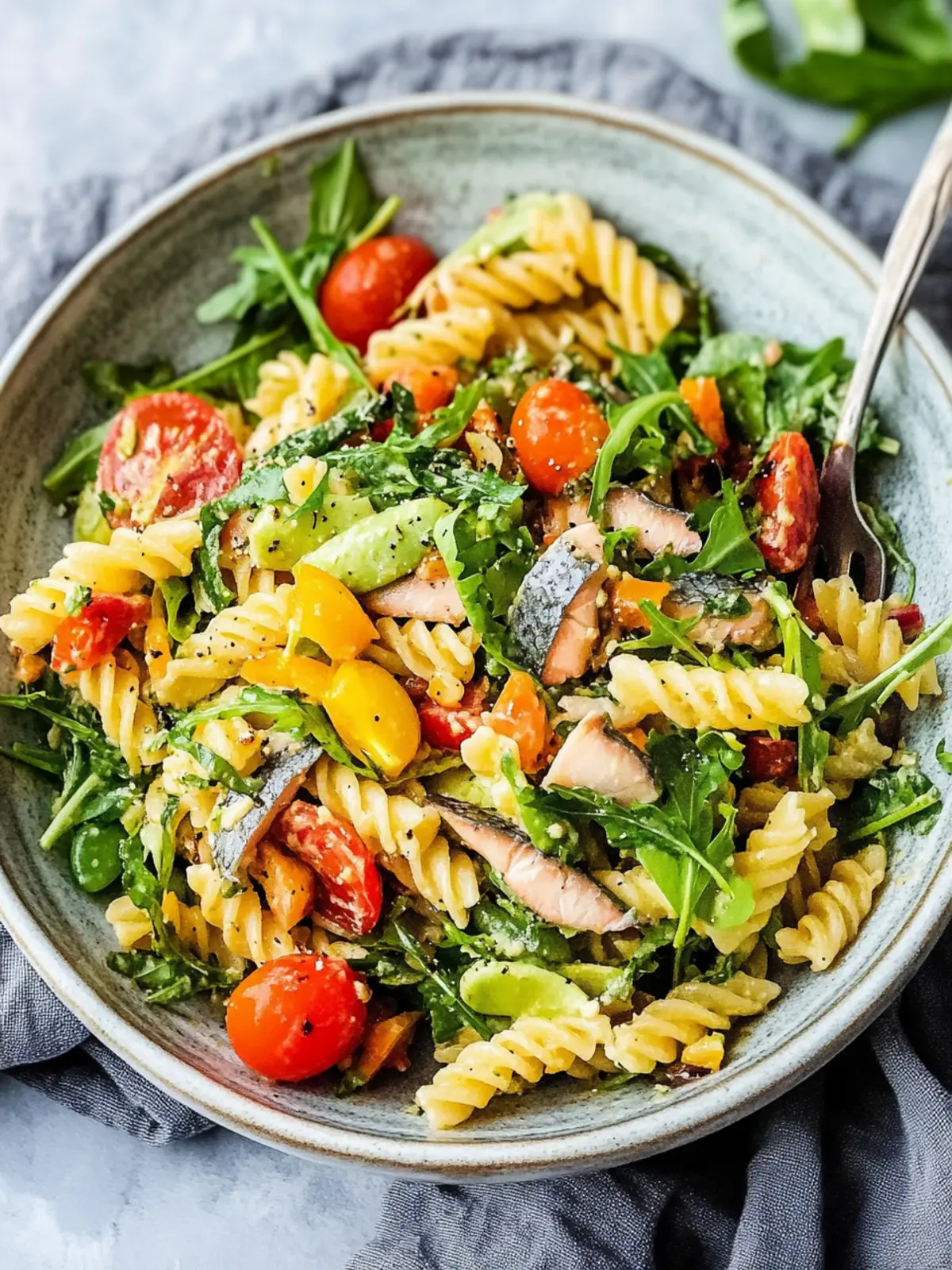 Easy Canned Mackerel Pasta Salad
