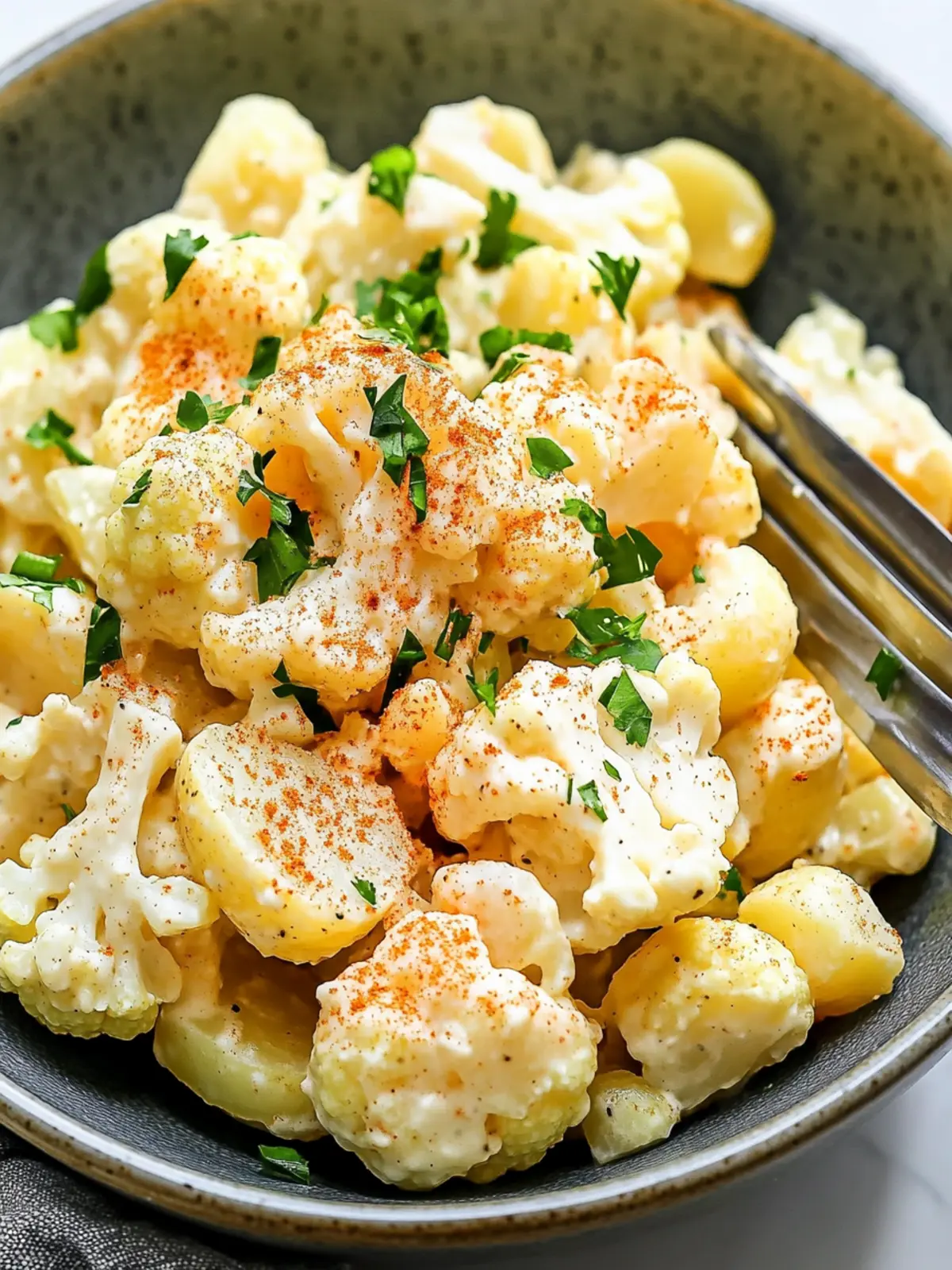 Keto Potato Salad With Cauliflower