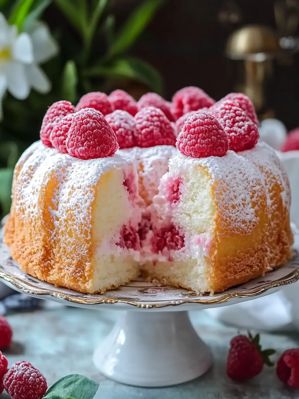 Raspberry Angel Food Cake: Light, Fluffy Bliss for Dessert Lovers 2 Raspberry Angel Food Cake