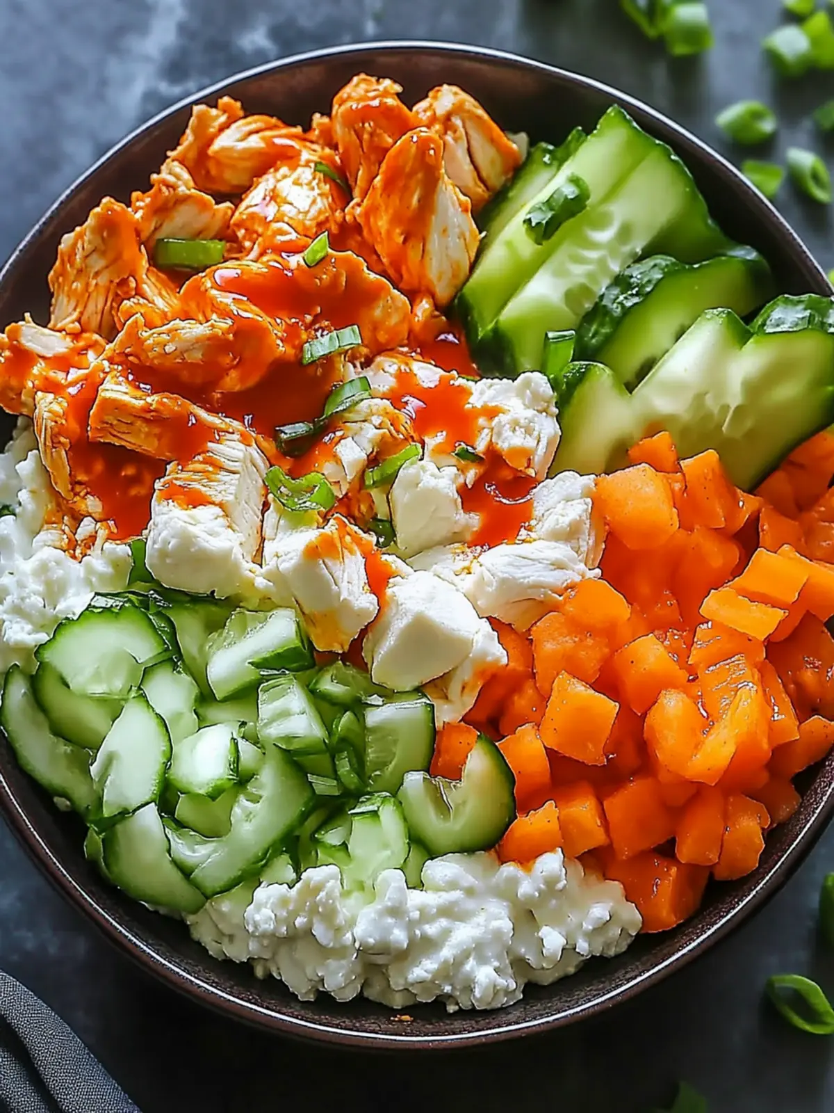 Spicy Buffalo Chicken Cottage Cheese Bowl for Quick Fuel 3 Spicy Buffalo Chicken Cottage Cheese Bowl
