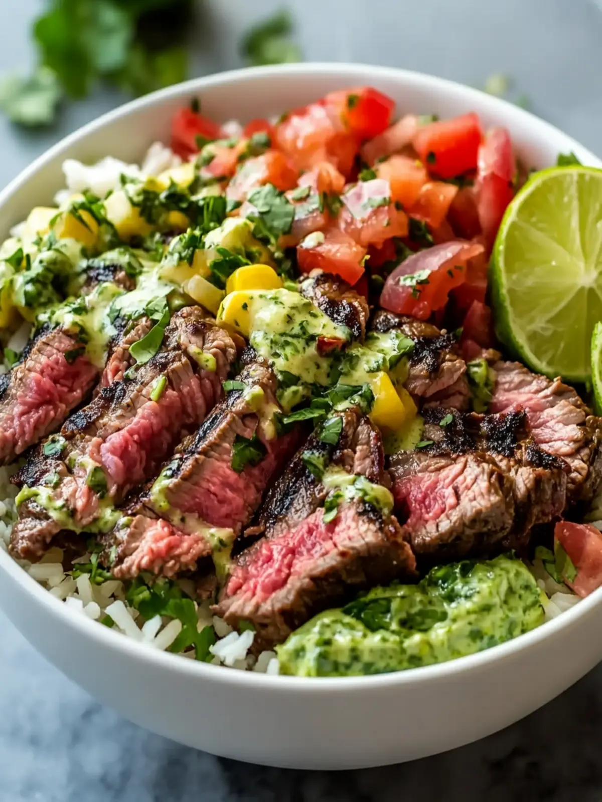 Easy Cilantro Lime Steak Bowls