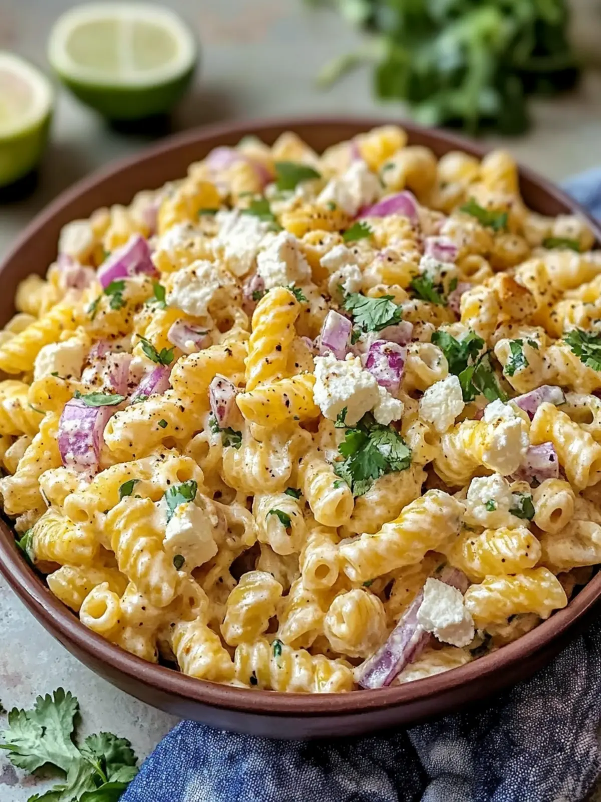 Cotija Mexican Style Elote Pasta Salad