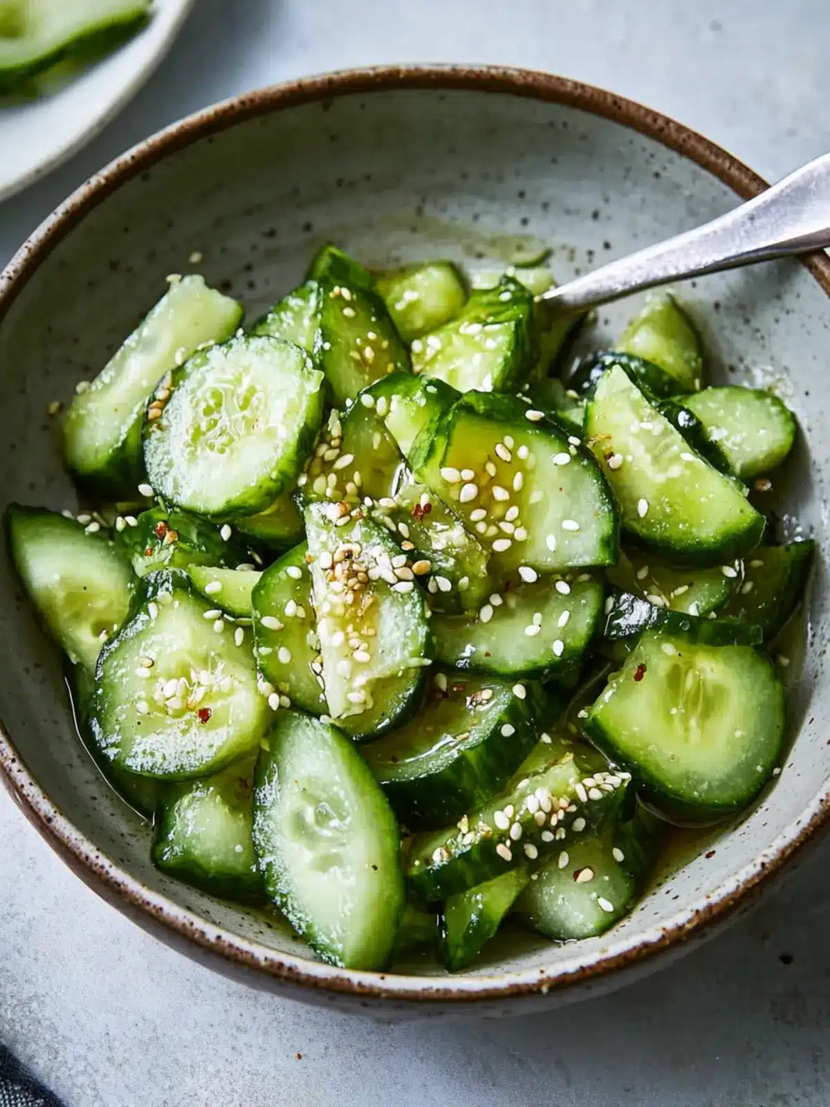 Chinese Smashed Cucumbers With Sesame Oil and Garlic