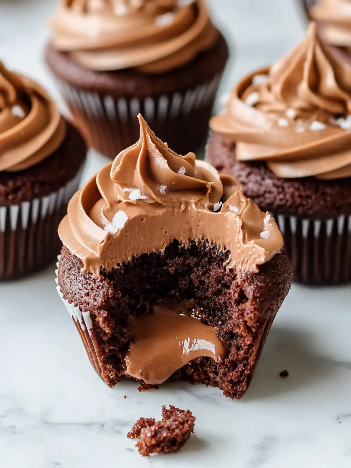 Quick and Fluffy Nutella Cupcakes
