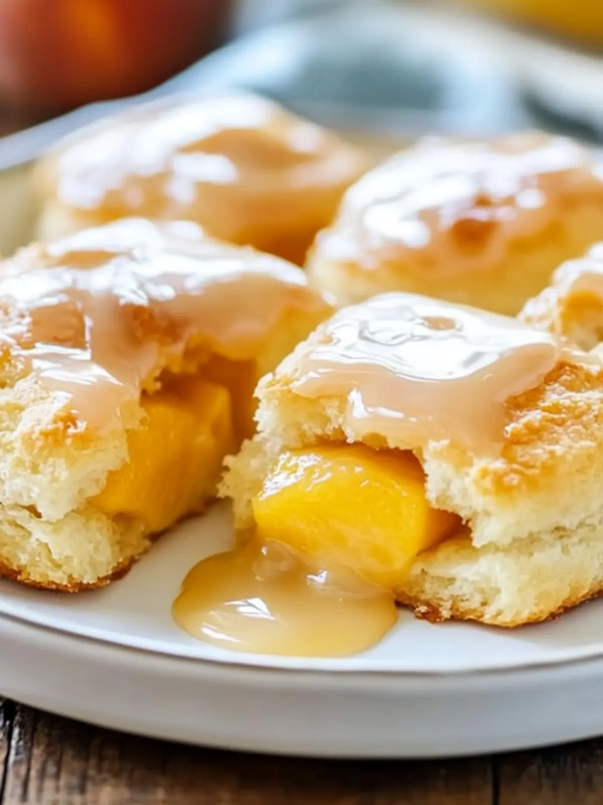 Peach Butter Swim Biscuits with Vanilla Glaze: A Sweet Surprise 4 Peach Butter Swim Biscuits with Vanilla Glaze