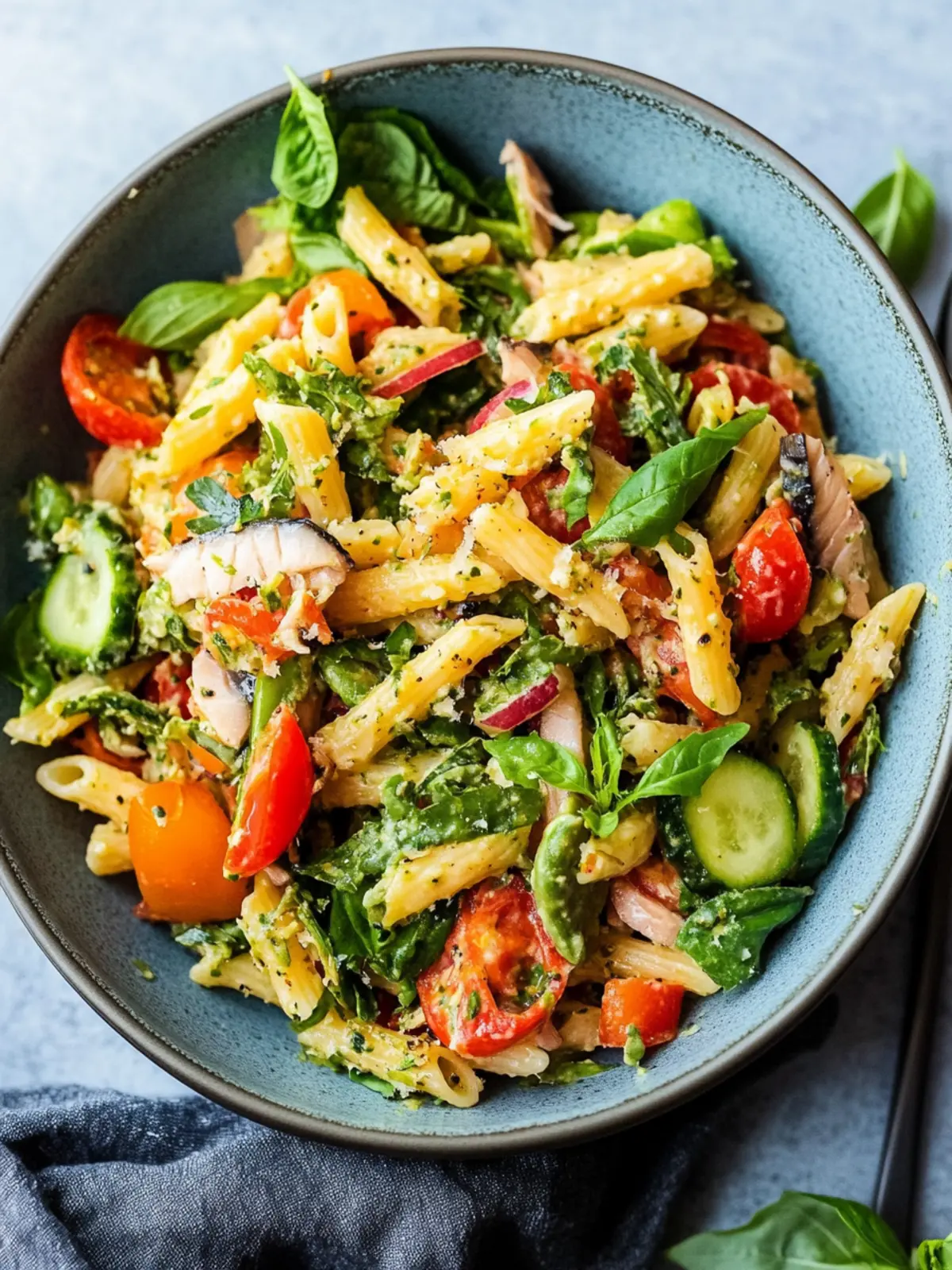 Easy Canned Mackerel Pasta Salad