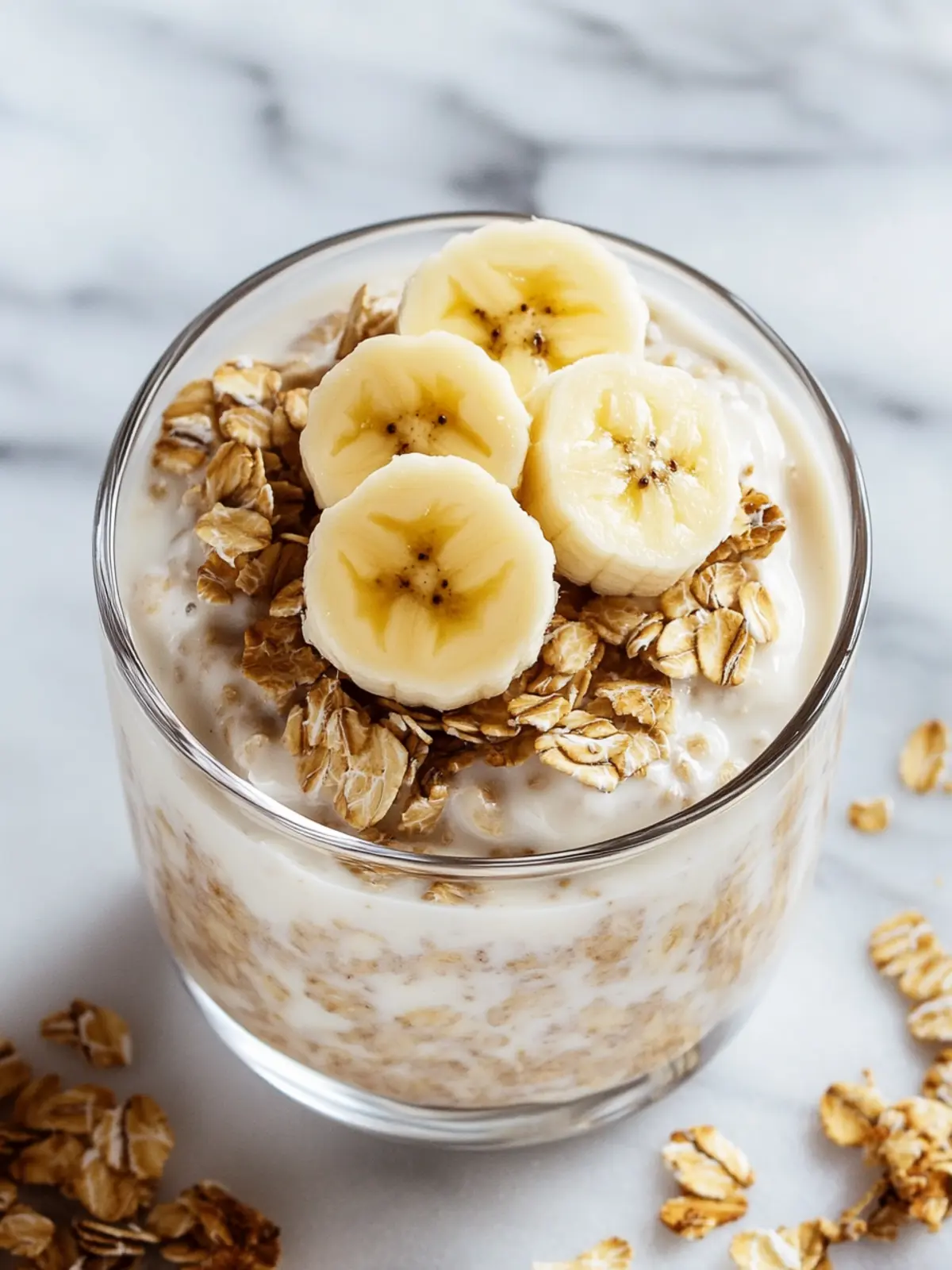 Overnight Oats with Banana & Yogurt
