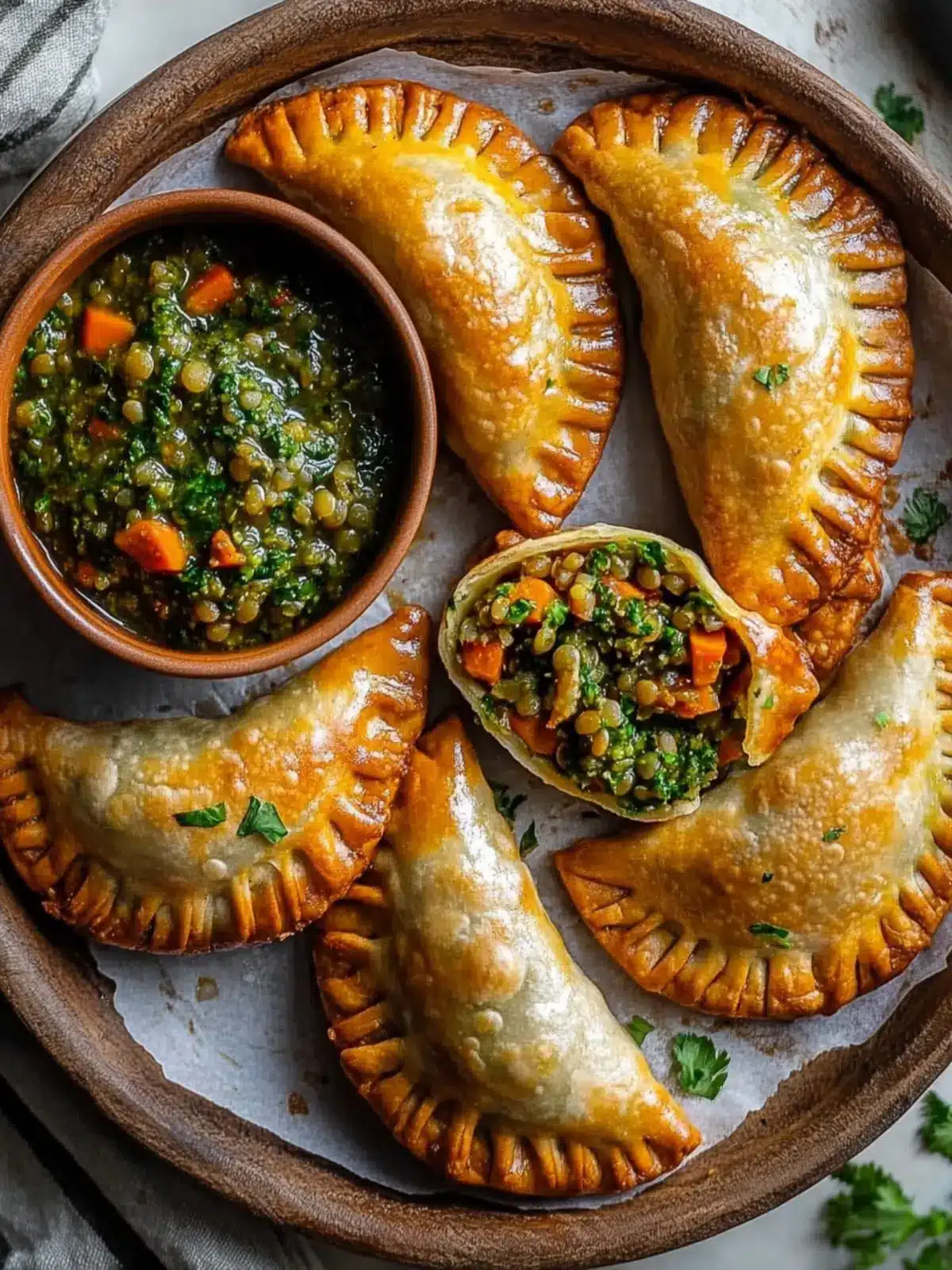 Vegan Lentil Empanadas Recipe: Veggie Filling & Chimichurri Bliss 5 Vegan Lentil Empanadas Recipe with Veggie Filling & Chimichurri