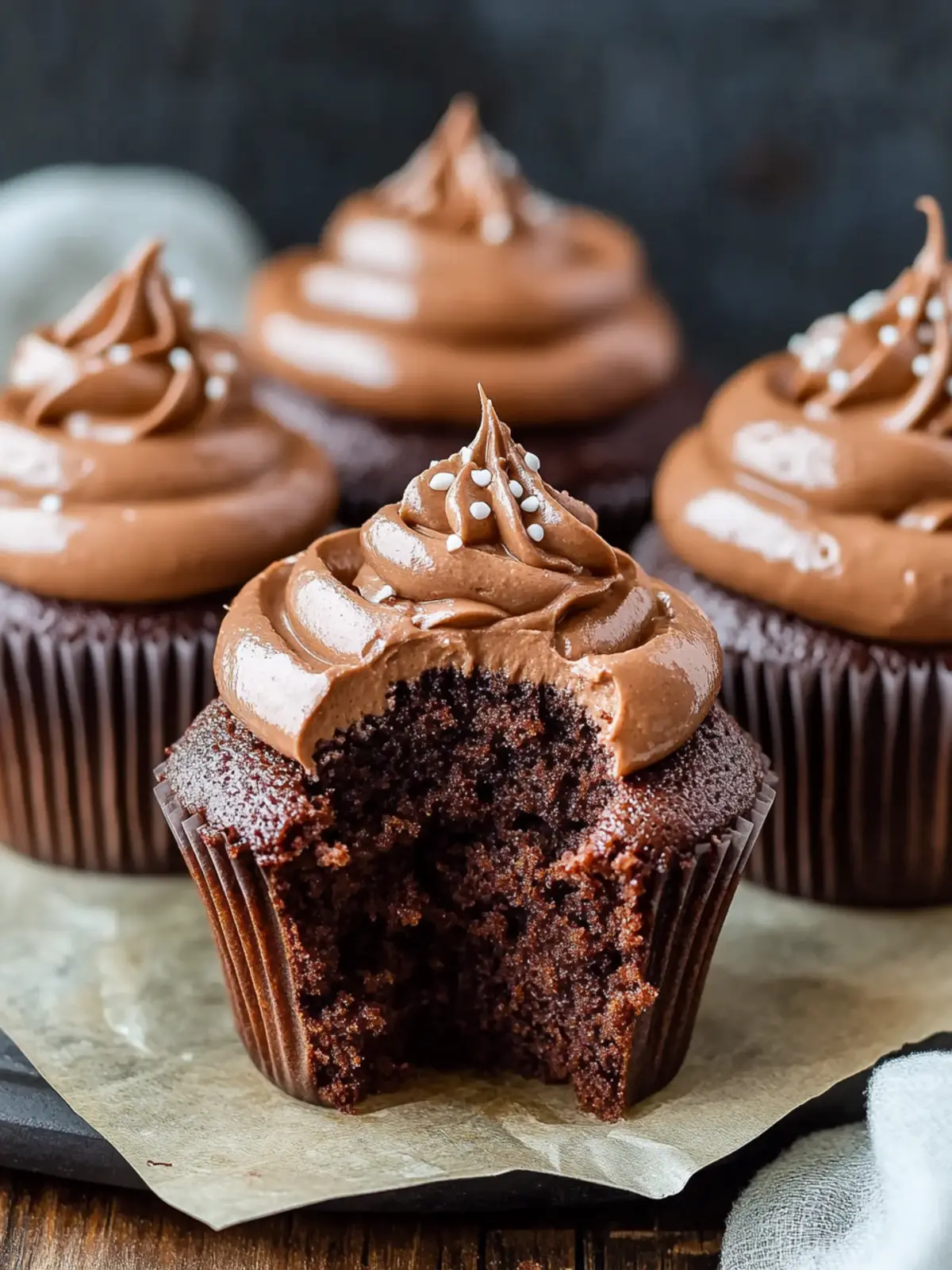 Quick and Fluffy Nutella Cupcakes