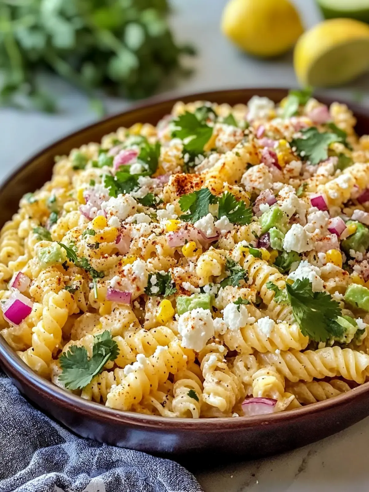 Cotija Mexican Style Elote Pasta Salad