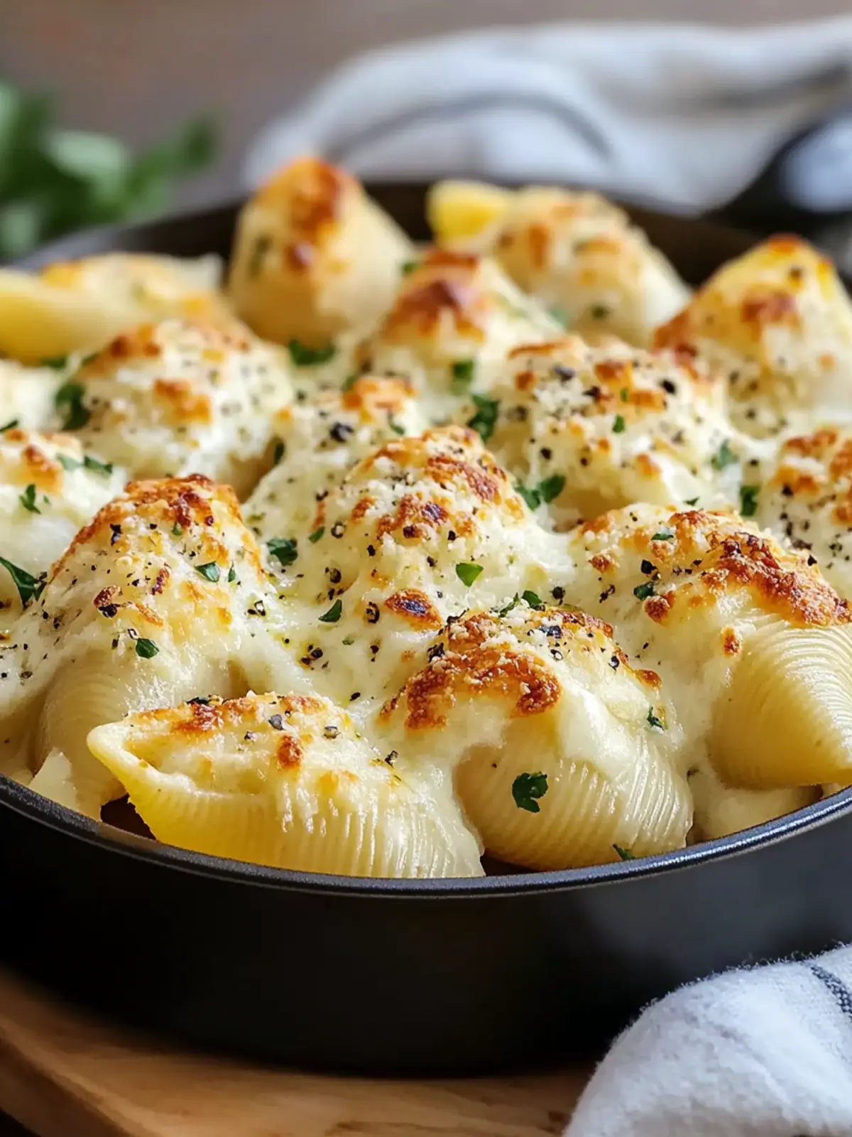 Decadent Million Dollar Chicken Alfredo Stuffed Shells