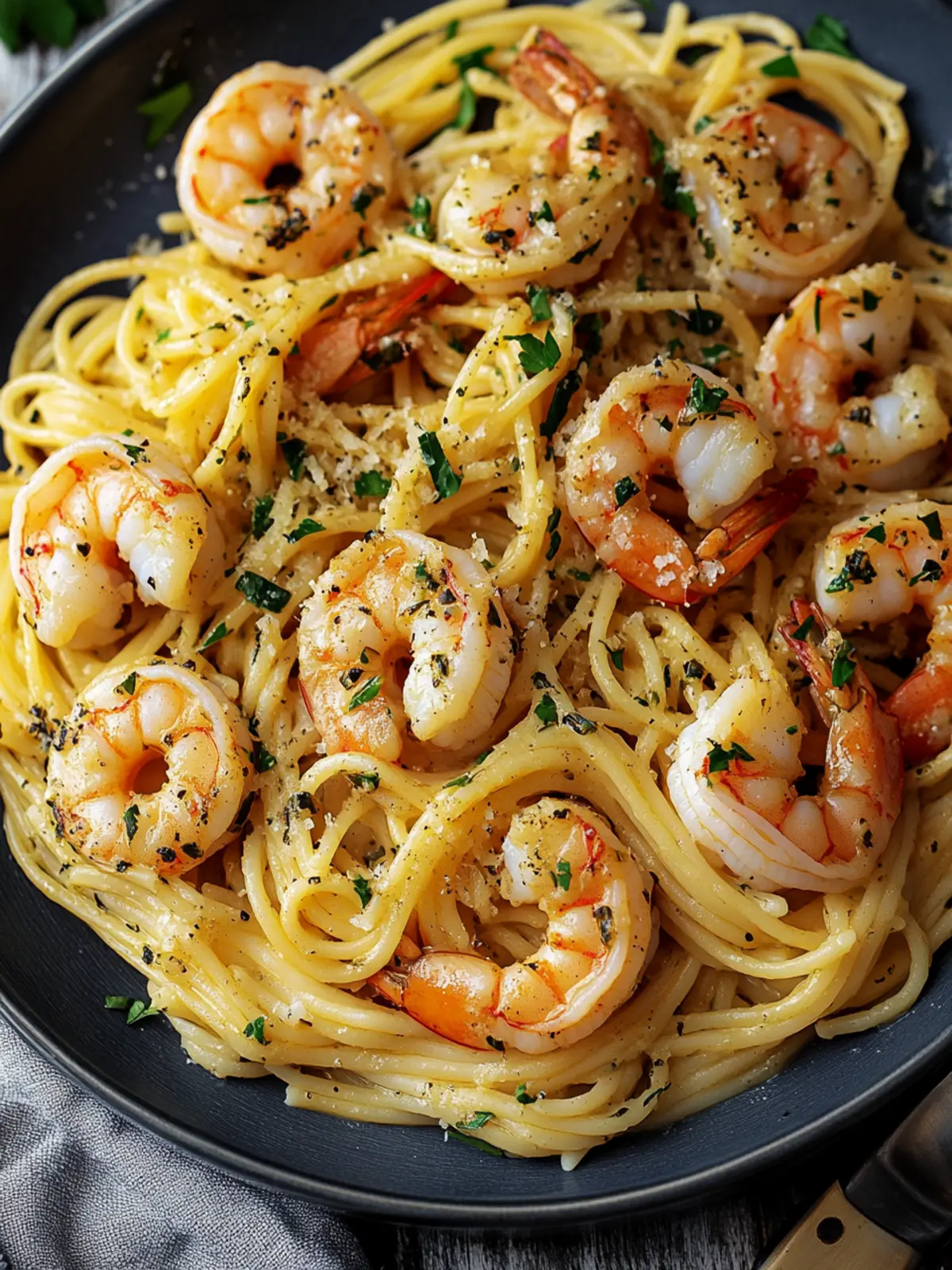 Old Bay Garlic Shrimp Pasta