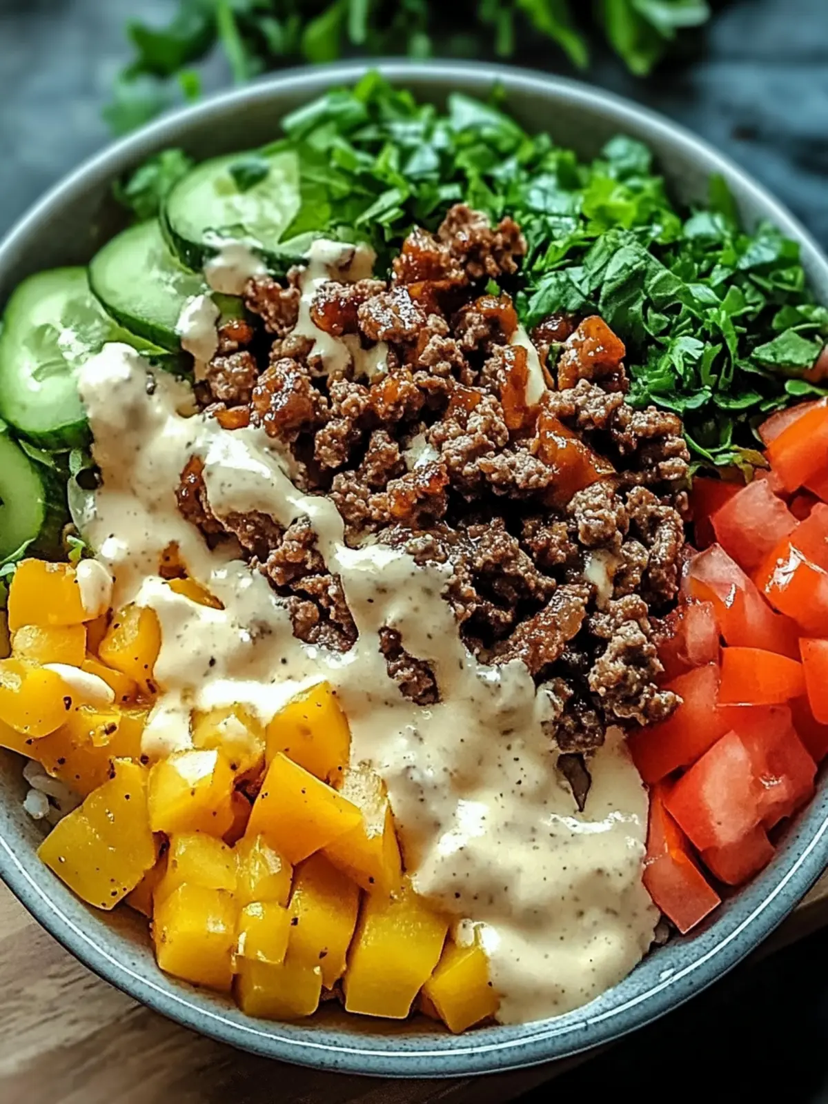 Savory Smash Burger Bowl: Indulge Guilt-Free Cravings