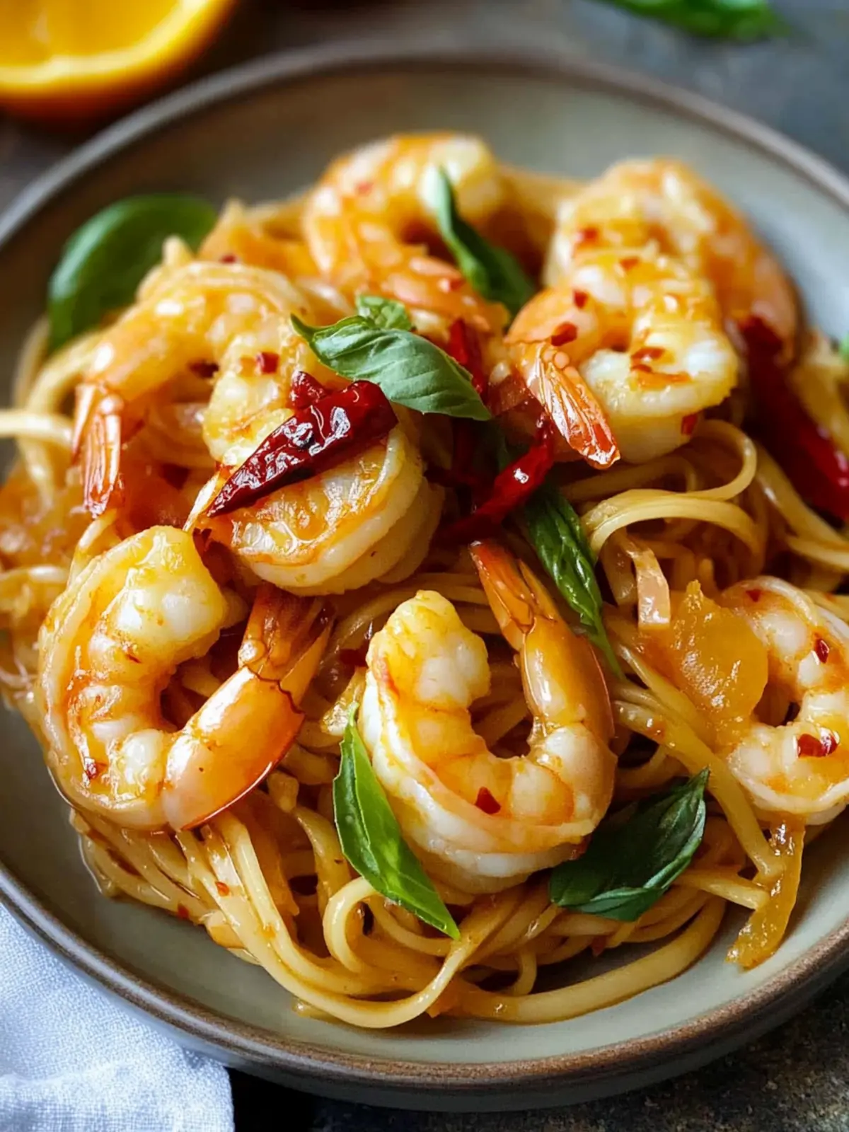 Spicy Orange Shrimp with Noodles for a Healthier Takeout Fix 2 Spicy Orange Shrimp with Noodles