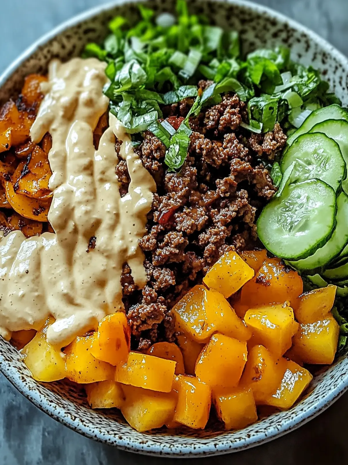 Savory Smash Burger Bowl: Indulge Guilt-Free Cravings