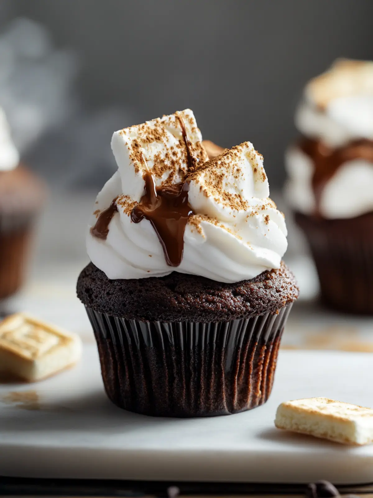 S’mores Cupcakes | Gooey Chocolate Dessert
