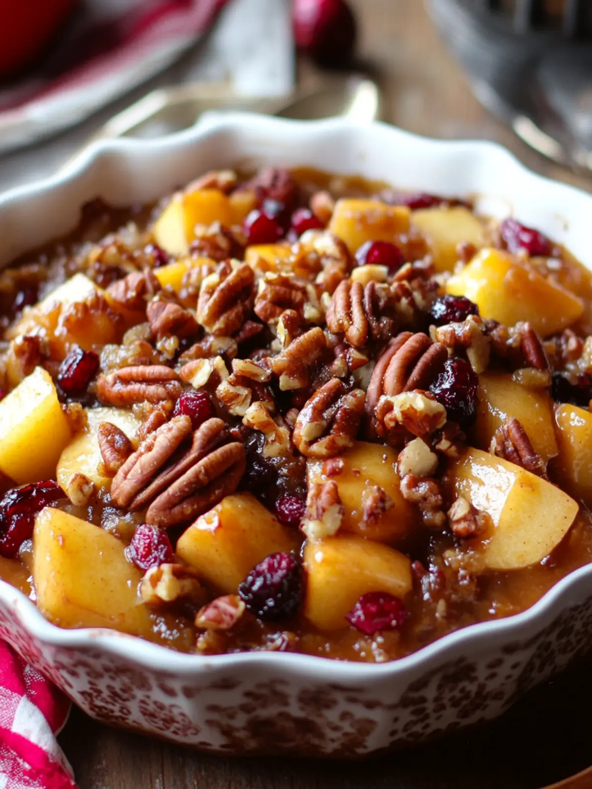 Butternut Squash Apple Bake with Pecans & Cranberries
