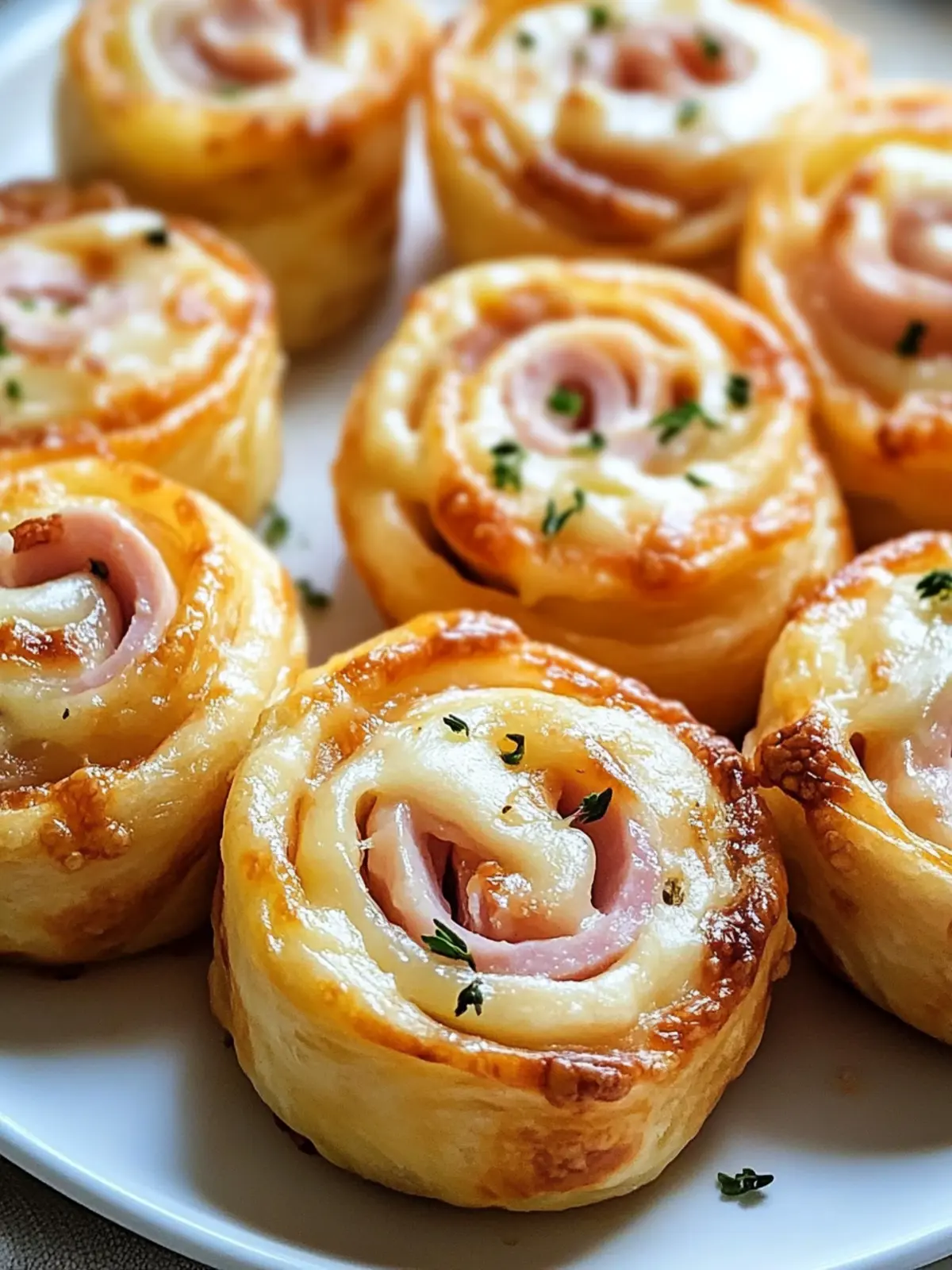 Easy Ham and Cheese Pinwheels
