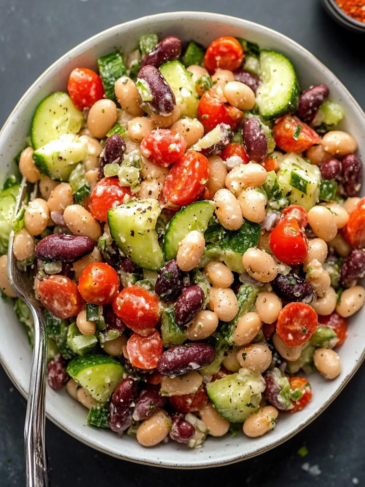 Greek Bean Salad with Marinated Beans