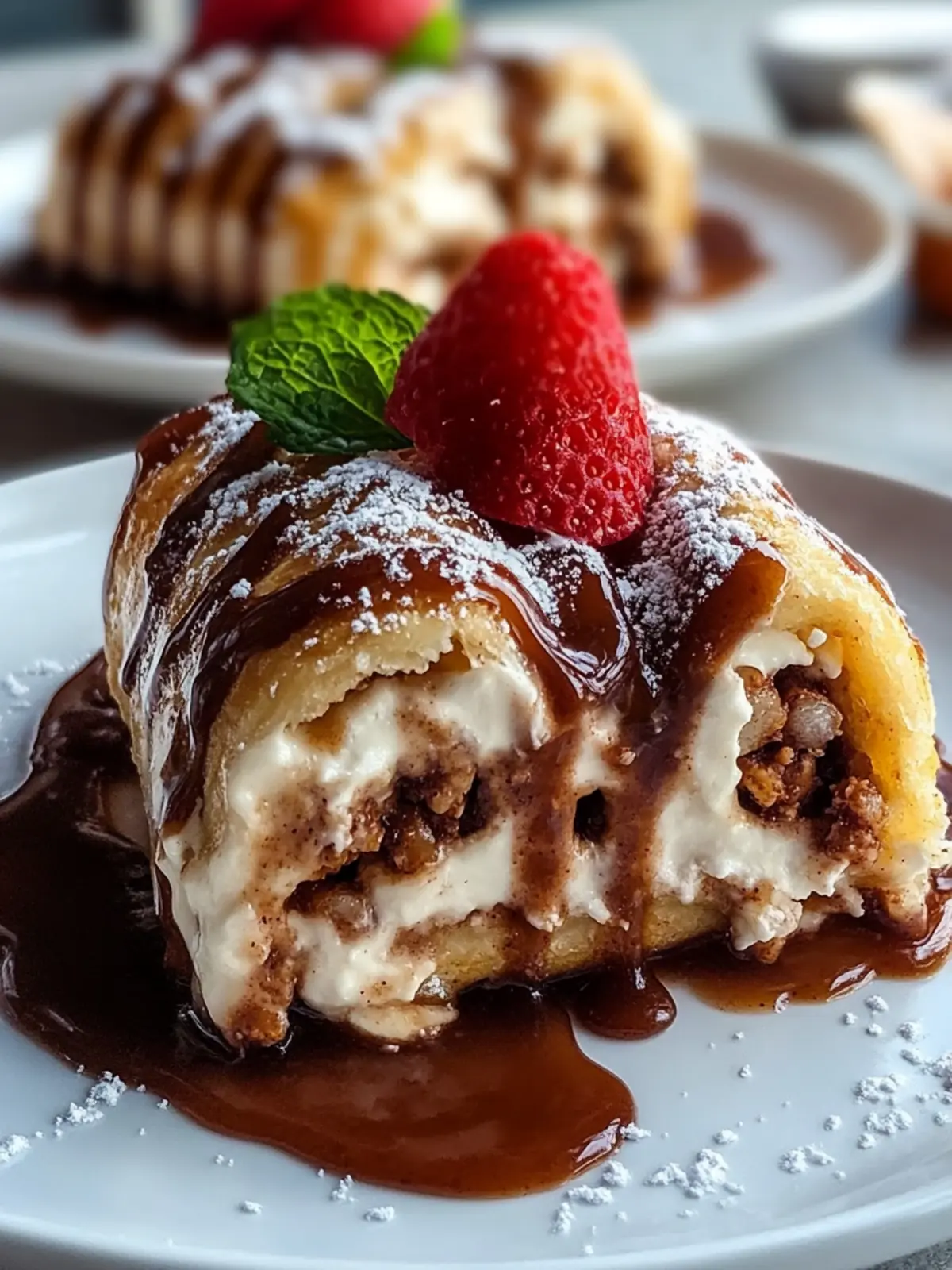 Cinnamon Roll Cheesecake Chimichanga
