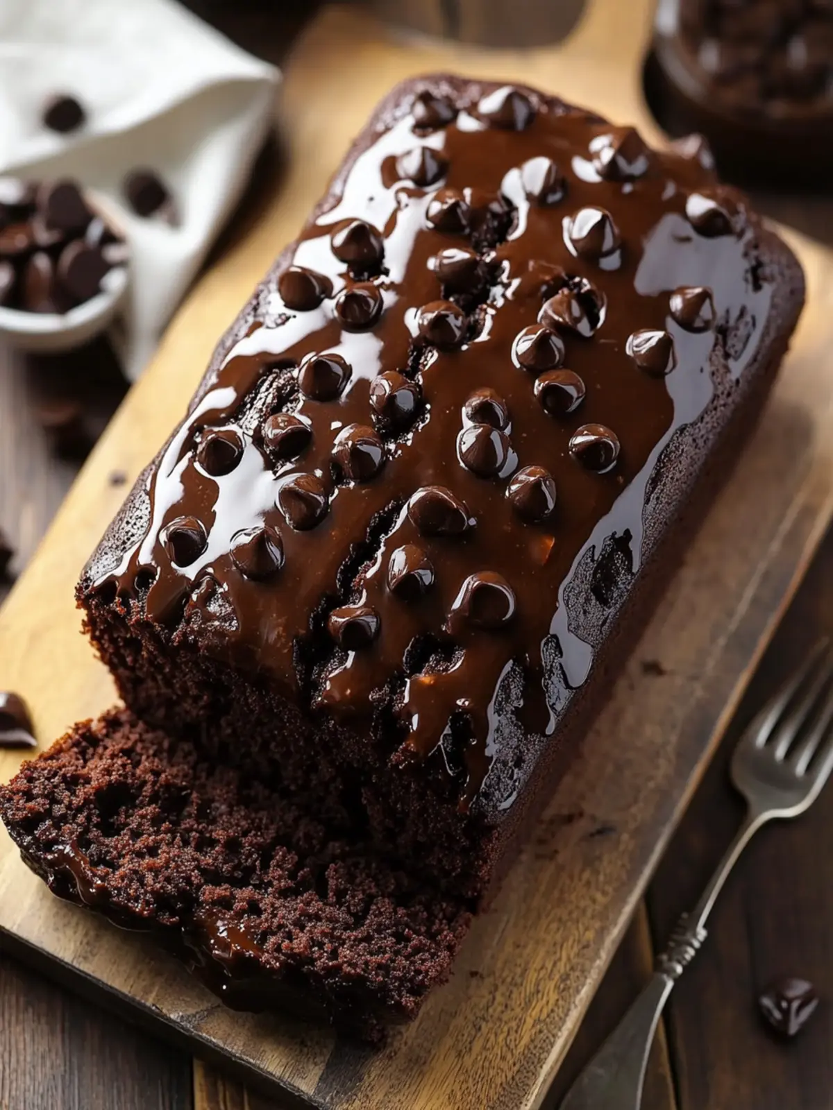 Hot Fudge Brownie Bread