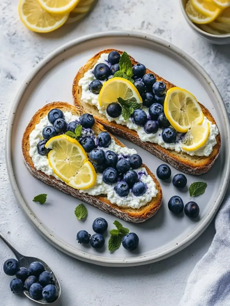 Lemon Blueberry Ricotta Toast