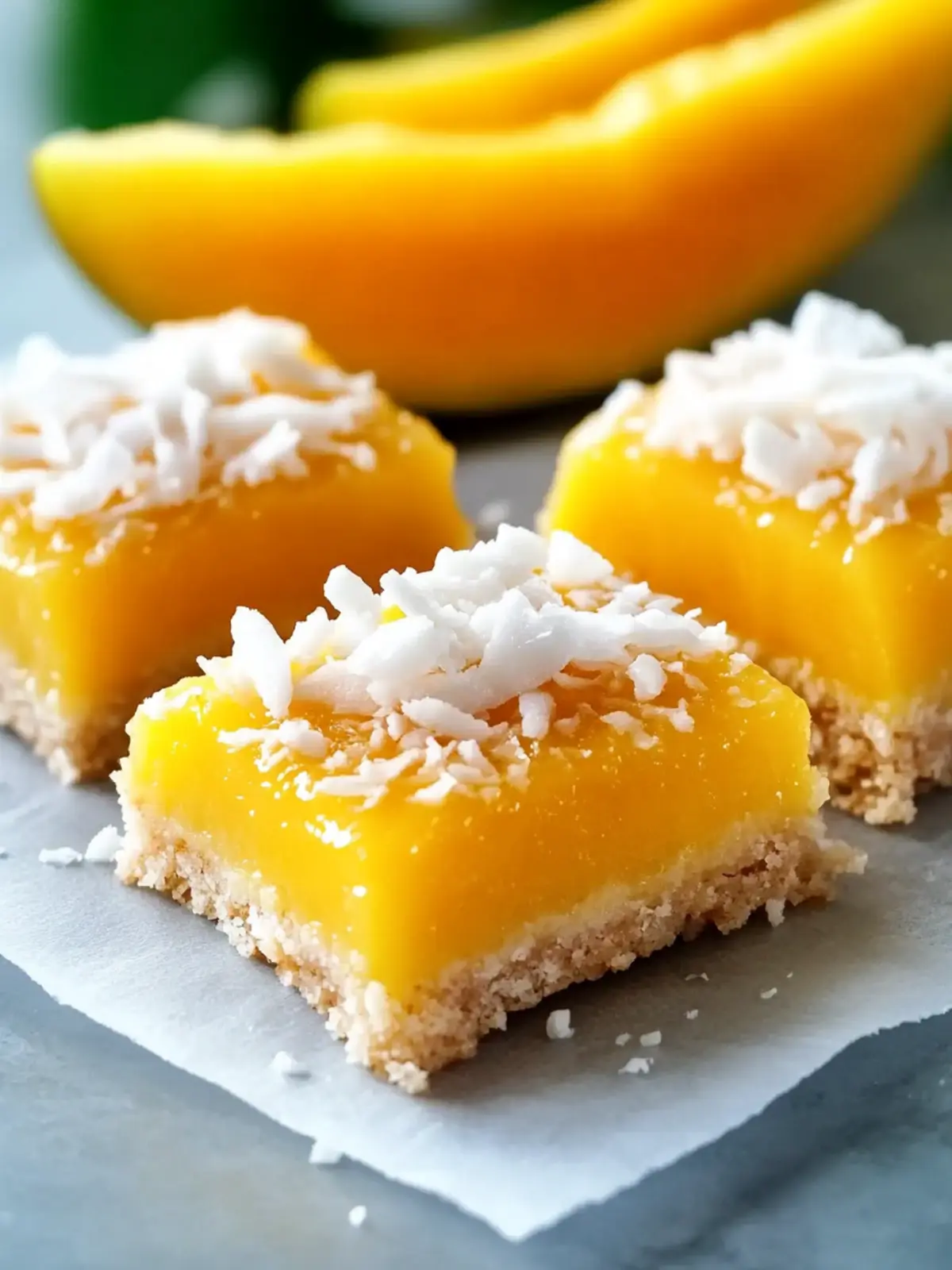 Delightful Easy Mango Coconut Bars for a Tropical Escape 2 Easy Mango Coconut Bars