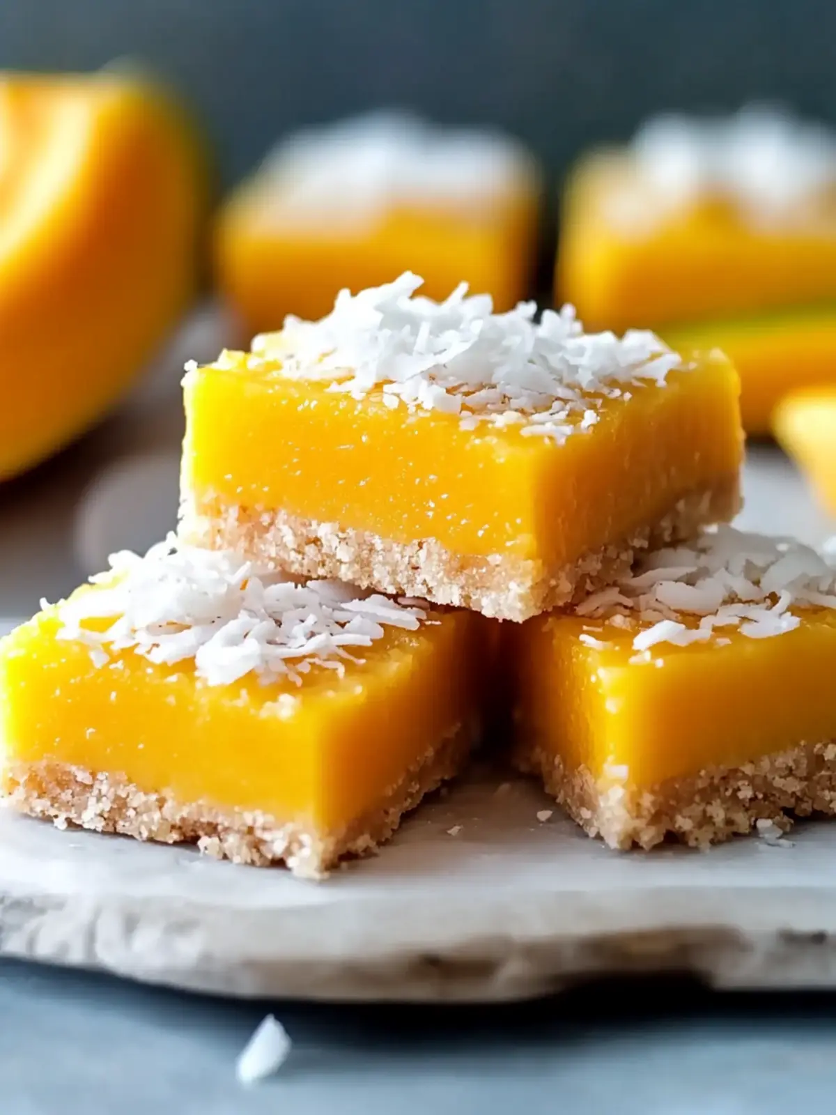 Delightful Easy Mango Coconut Bars for a Tropical Escape 4 Easy Mango Coconut Bars