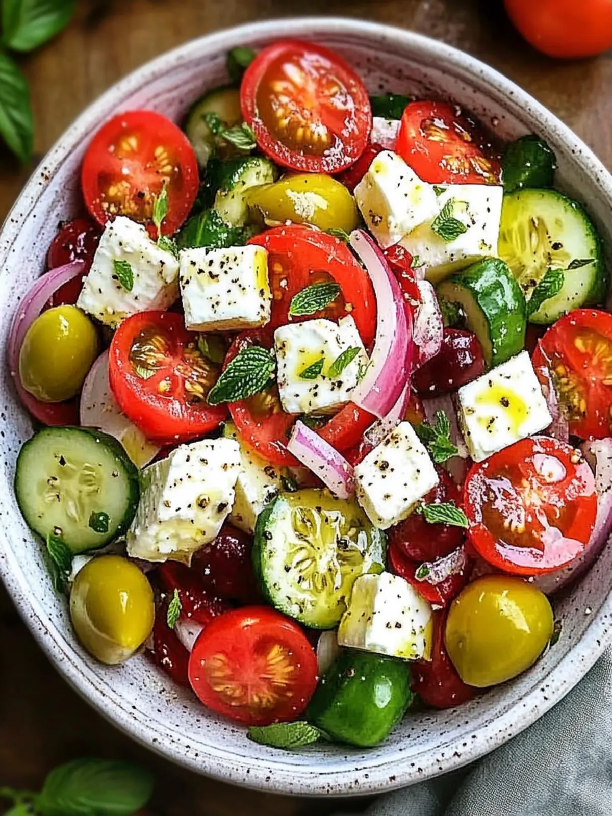 Savor the Freshness: Traditional Greek Horiatiki Salad Recipe 4 Traditional Greek Horiatiki Salad