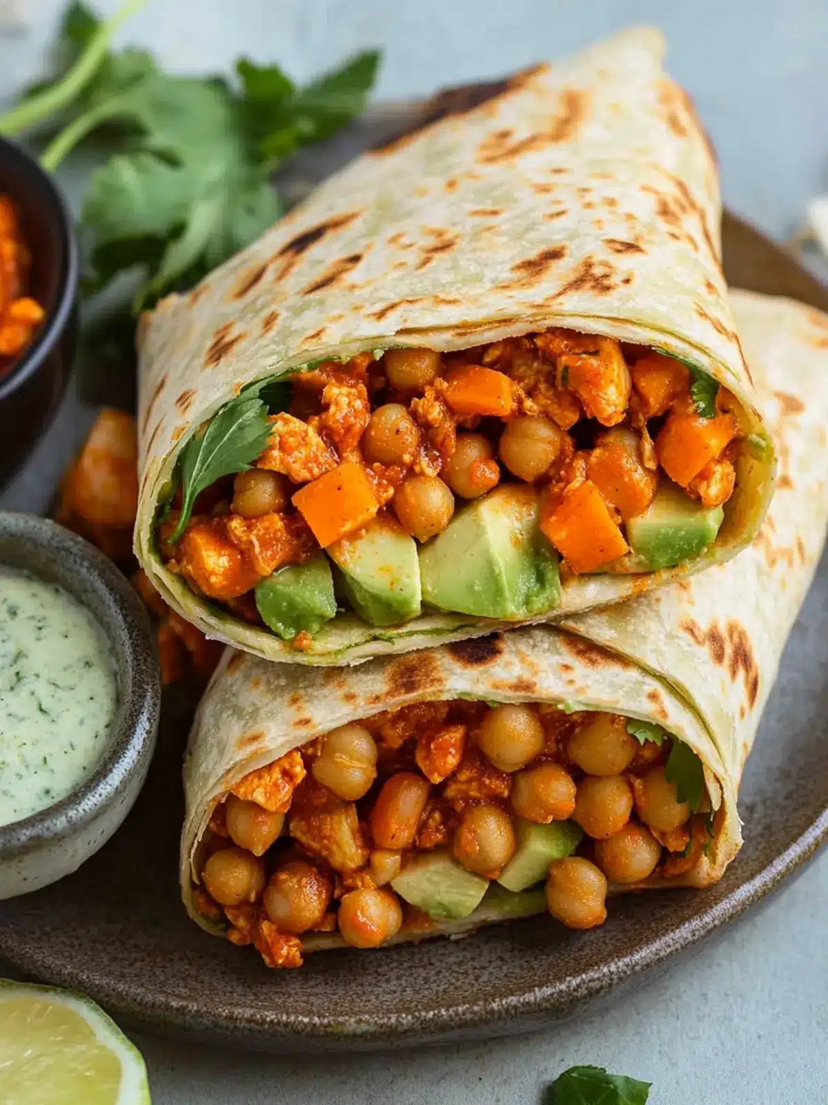 Buffalo Chickpea Wraps
