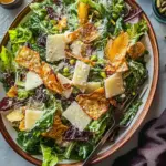 Winter Caesar Salad with Parmesan Crisps & Pistachios