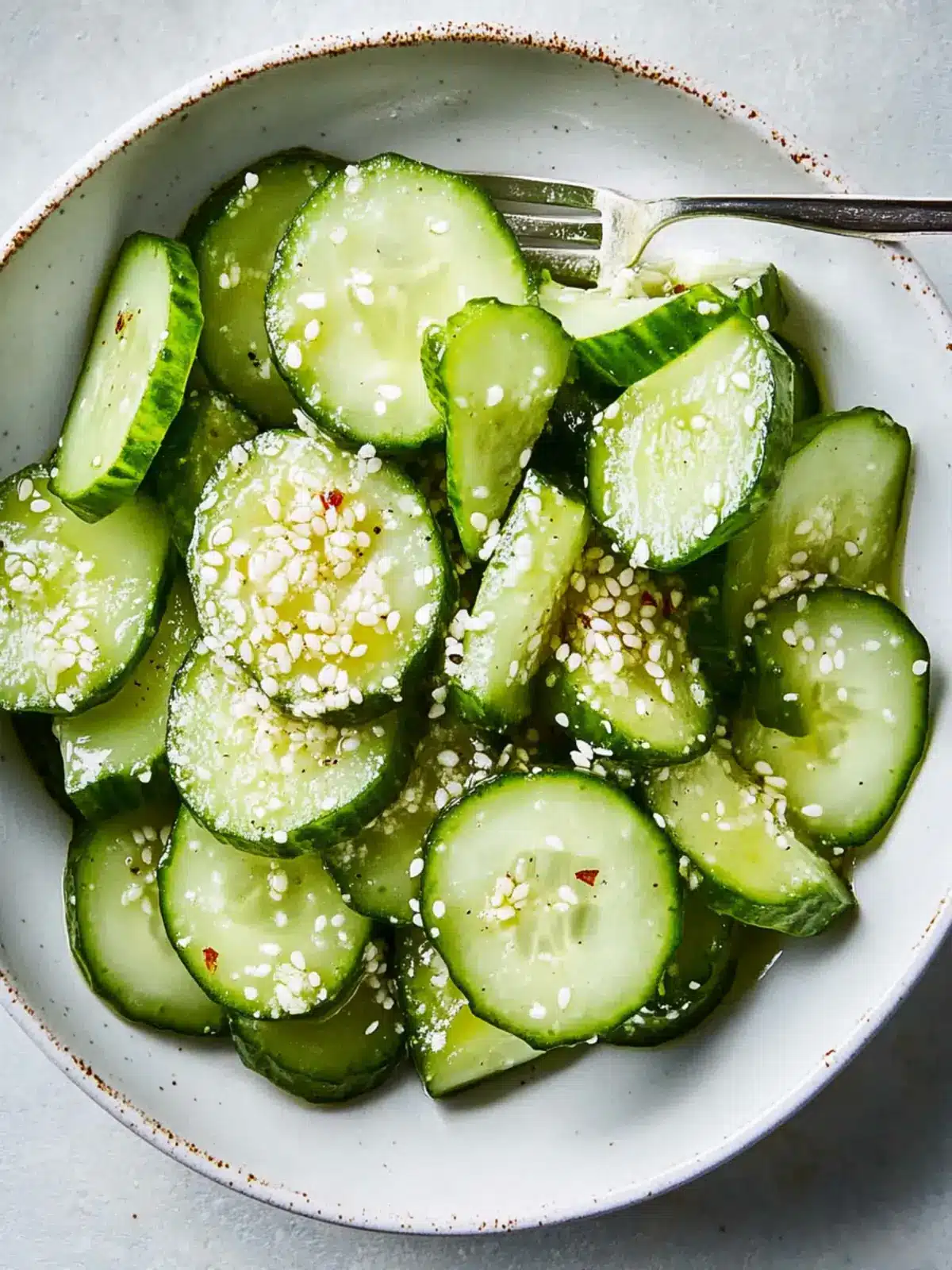 Chinese Smashed Cucumbers With Sesame Oil and Garlic